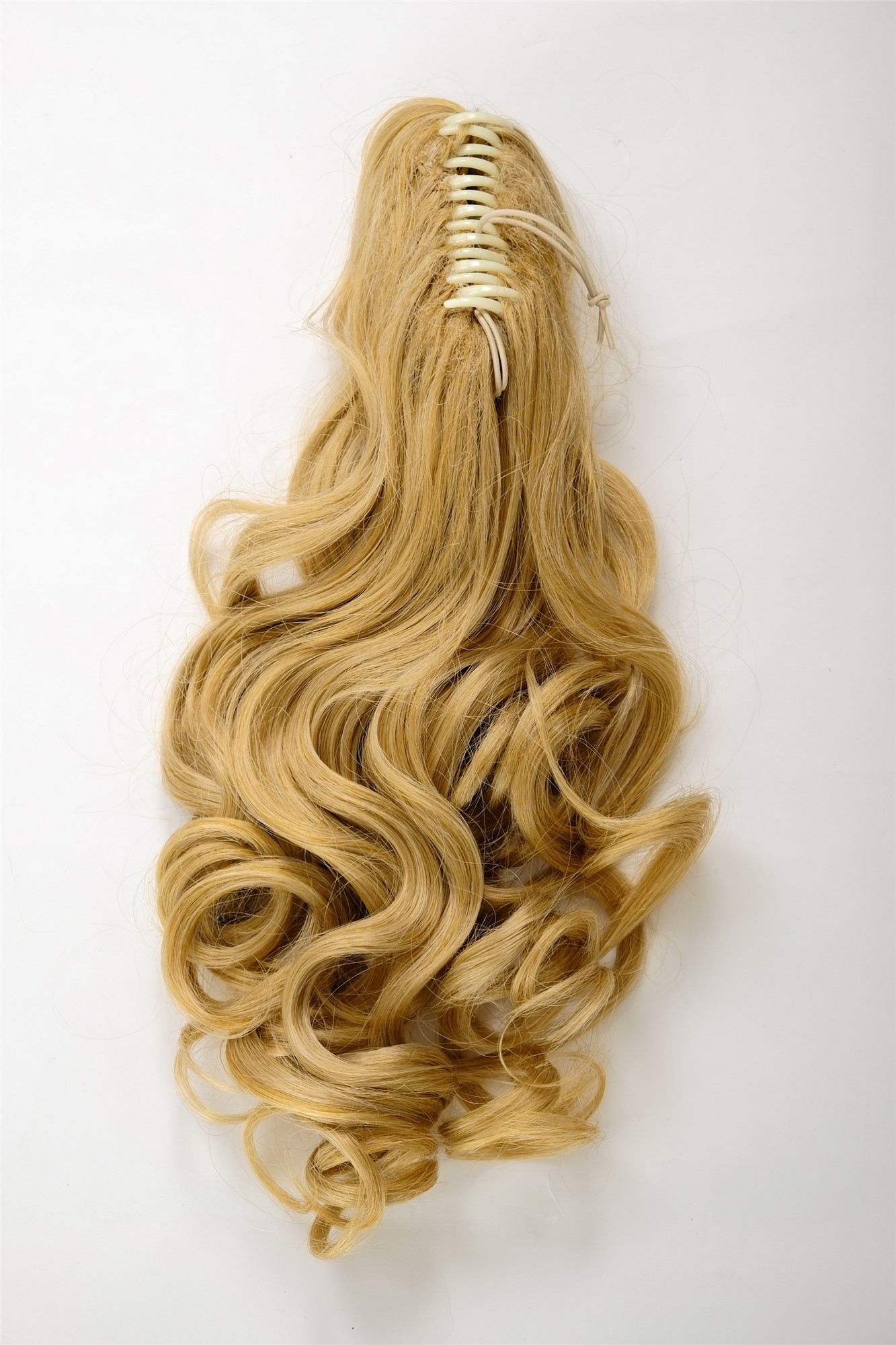 SA09-66 Hairpiece PONYTAIL extension VERY long BEAUTIFUL wavy slightly curly curls straw blond 20", view 3, WIG ME UP: Your Perücken Online Shop Ponytails, straw blonde, curled, long