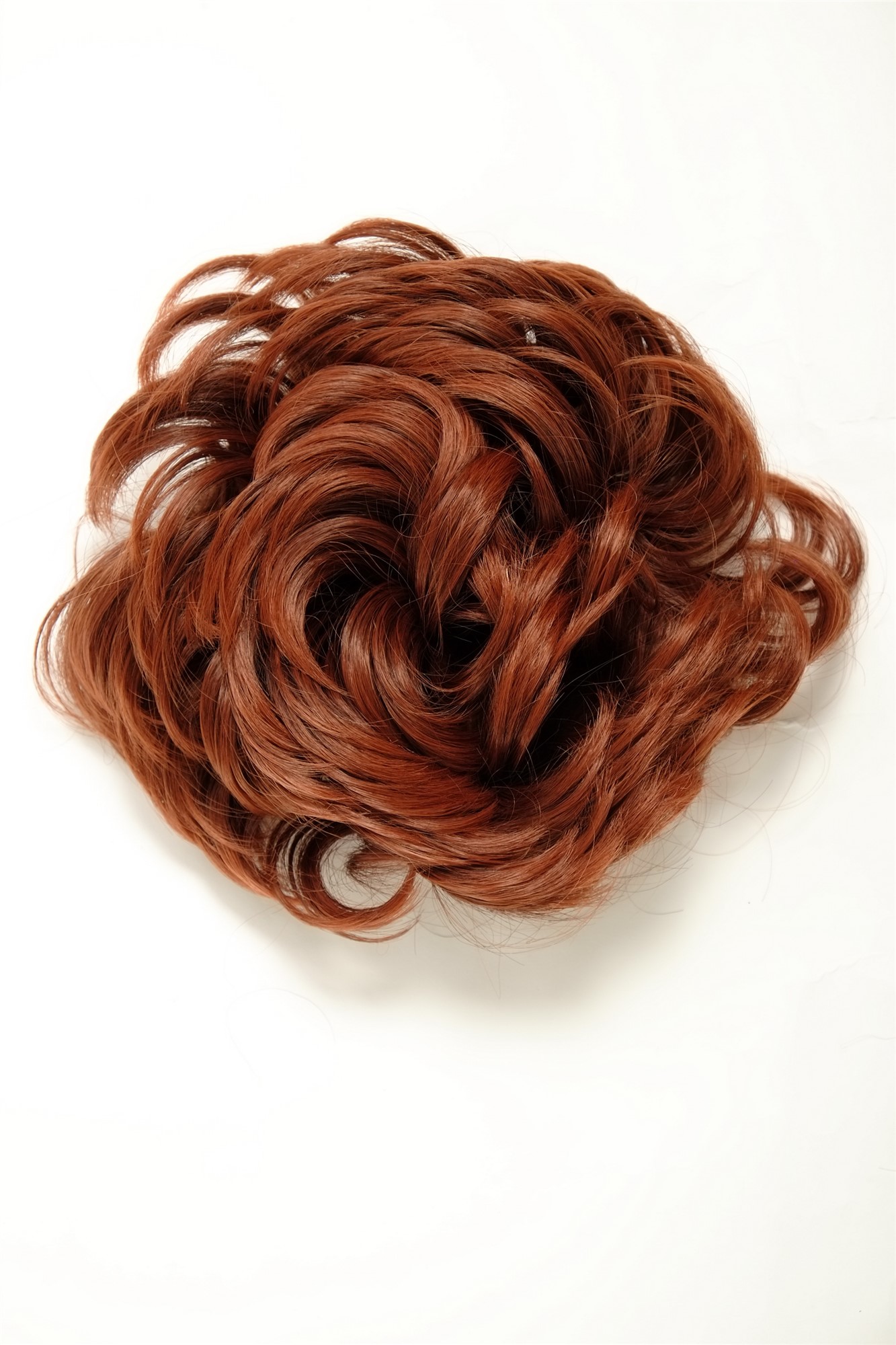 Haarteil Dutt Haarrose Buschig Braun-Rot-Mix Q840-33T350, Ansicht 3, WIG ME UP: Ihr Perücken Online Shop lockiger Dutt Haarteil Mahagonibraun-Kupferrot-Mix
