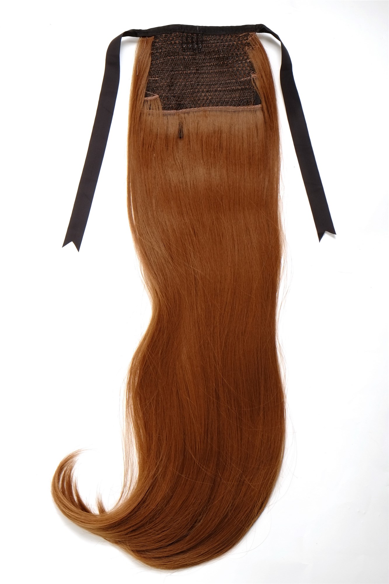 Hairpiece PONYTAIL (comb & ribbon wrap-around system) extension full volume long straight redbrown, view 3, WIG ME UP: Your Perücken Online Shop Ponytails, copper brown, straight, long