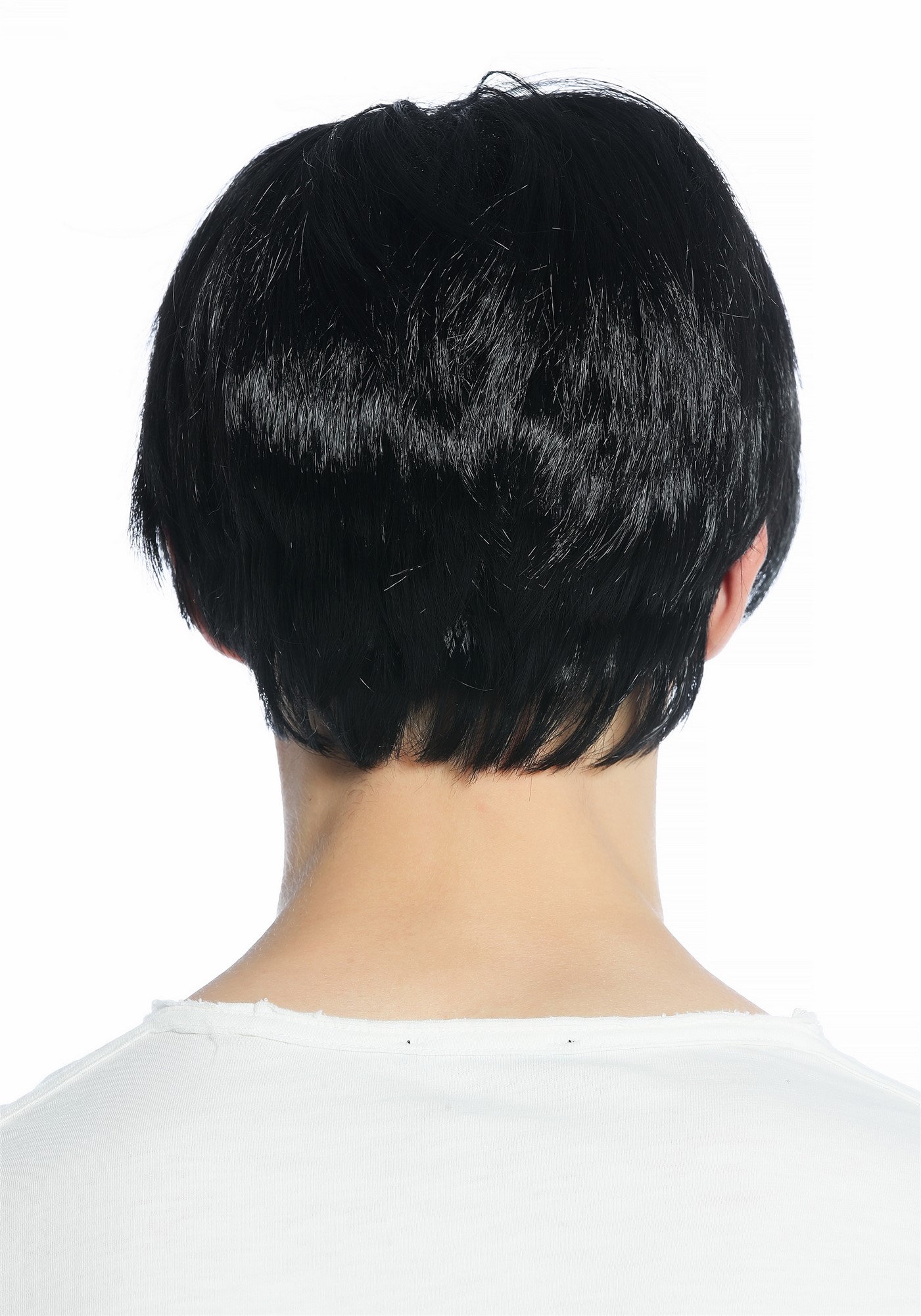 Halloween Carnival Wig Men Women unisex parting short straight Emo black CW-001, view 4, WIG ME UP: Your Perücken Online Shop Party Wig, Unisex, Black, straight, short