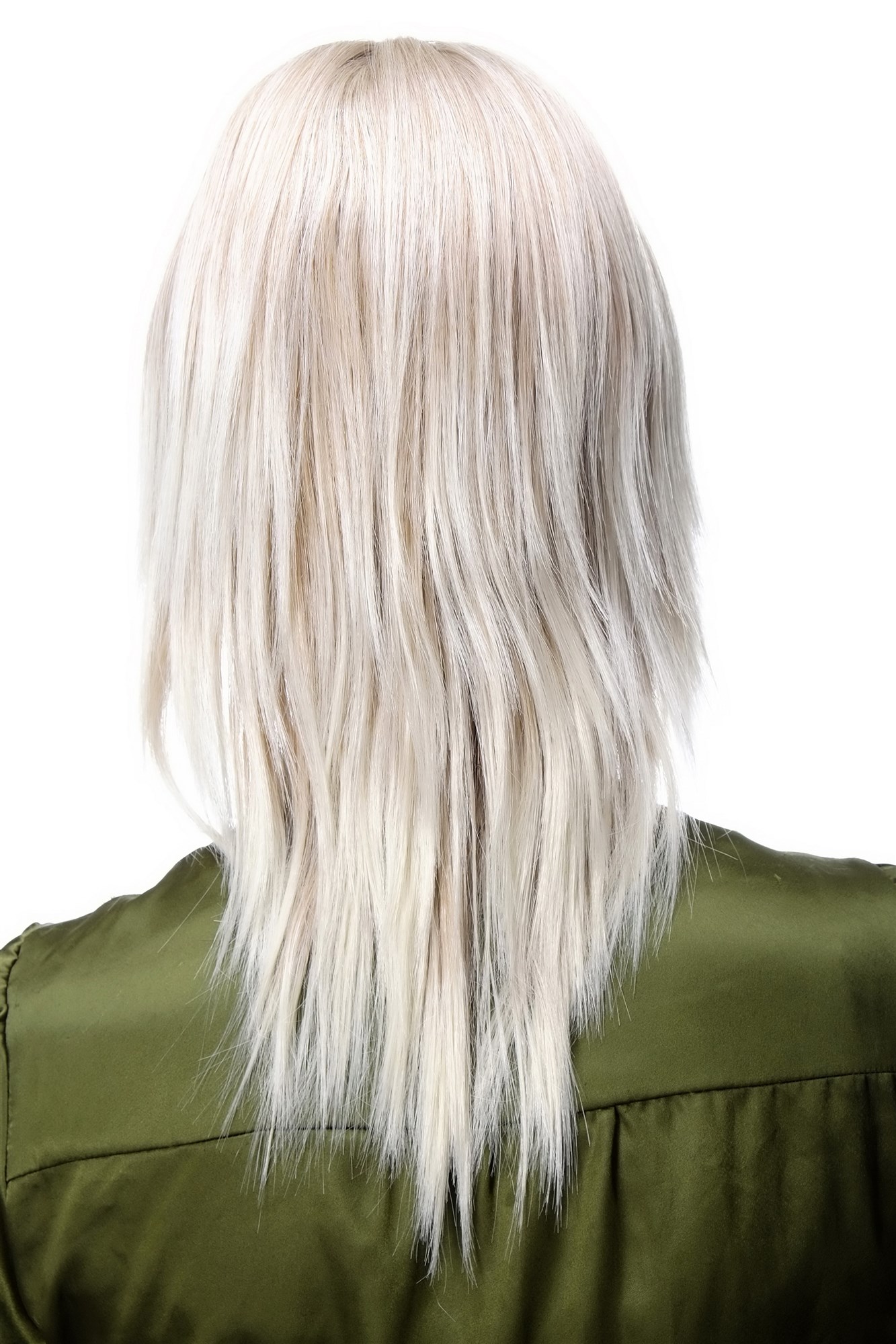 Quality Wigs, Ladies, strawberry blonde and platinum blonde, straight, shoulder-length