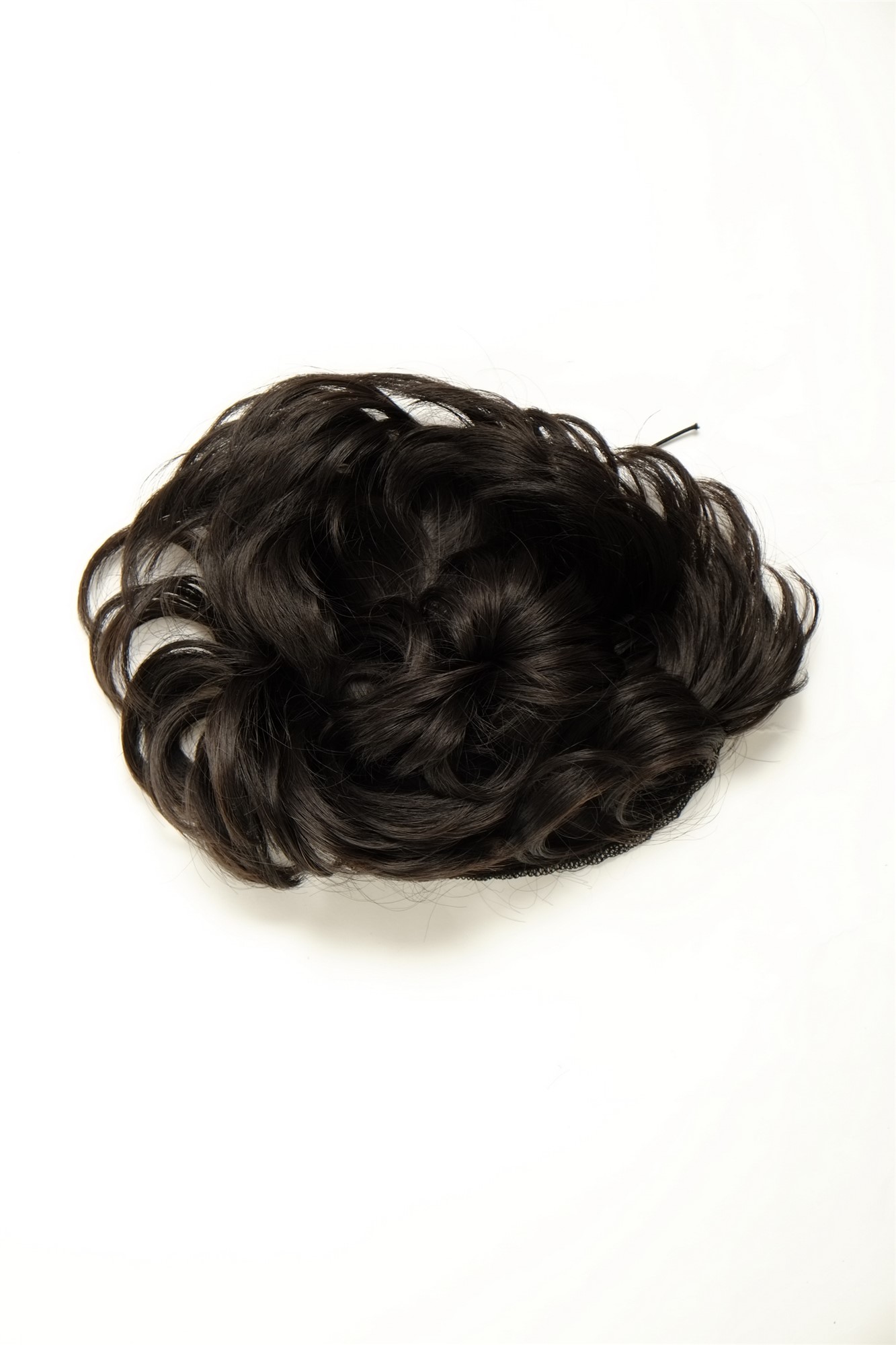 Haarteil Dutt Haarrose Buschig Dunkelbraun Q840-3, Ansicht 3, WIG ME UP: Ihr Perücken Online Shop lockiger Dutt Haarteil Dunkelbraun