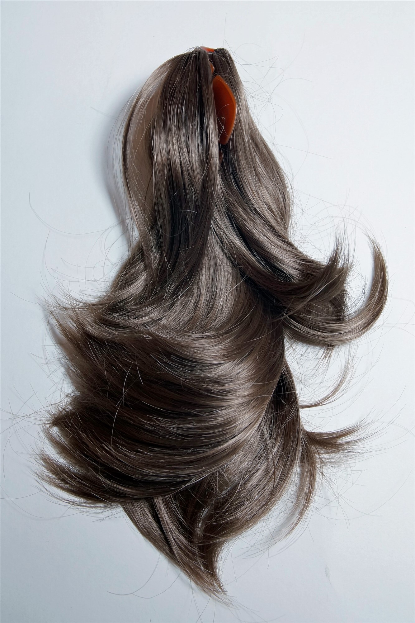 Ponytail Hairpiece Extensions short wavy golden brown 10" 506-V-18, view 2, WIG ME UP: Your Perücken Online Shop Ponytails, dark golden brown, curled, short