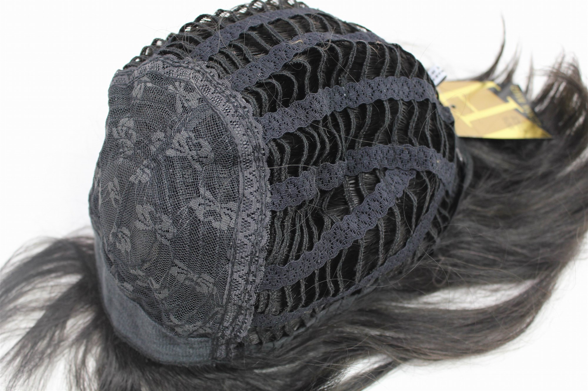 Quality Wigs, Ladies, black-brown, straight, short, 100% Human Hair