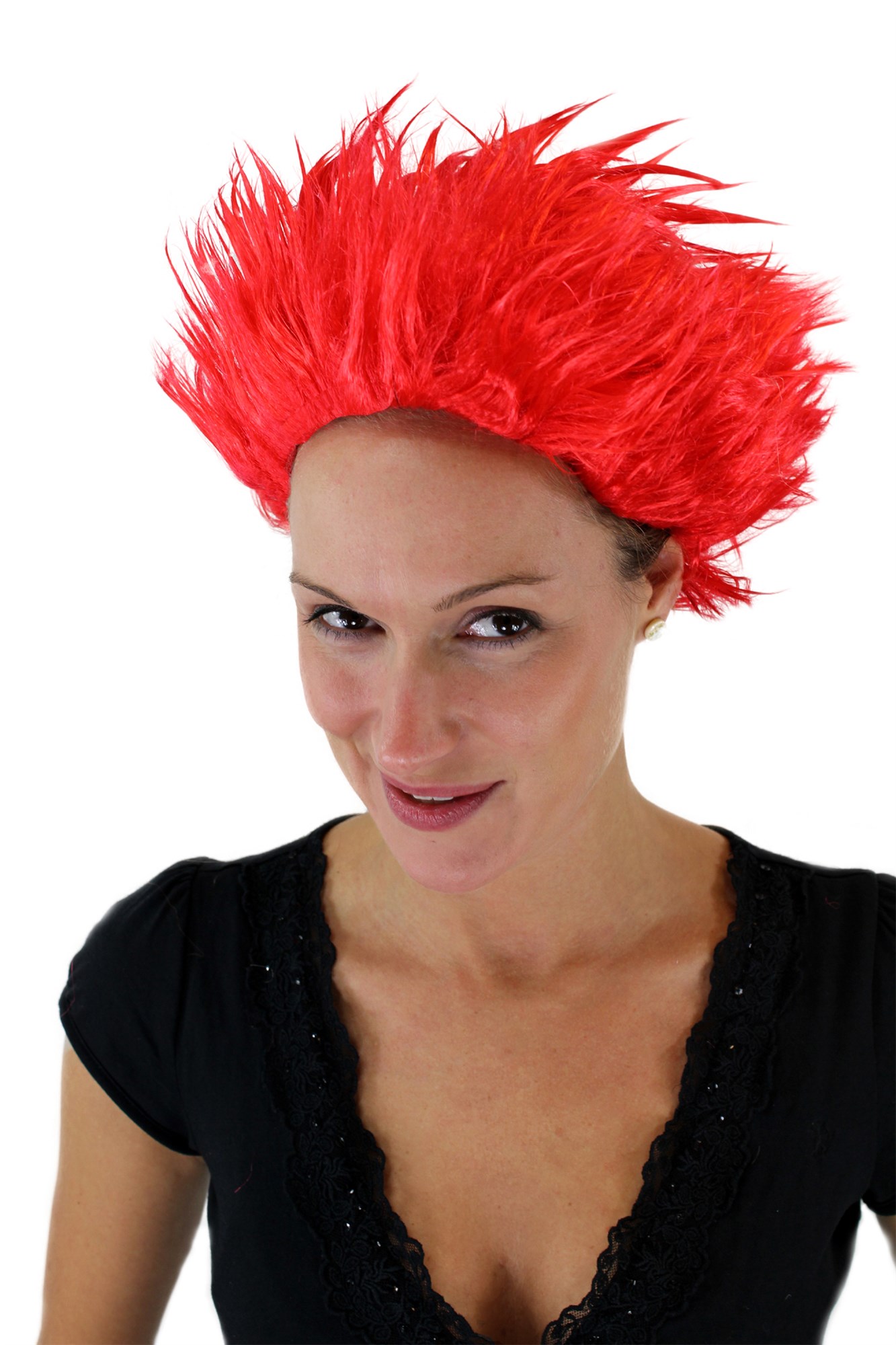 Party Wig, Unisex, Red, wavy, short