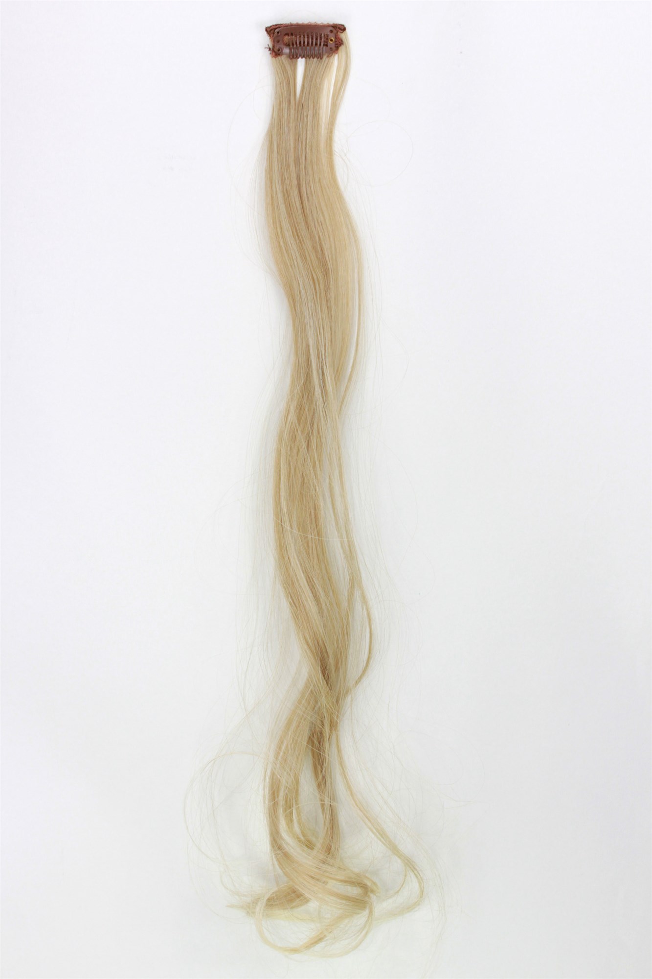 1 Clip Extension Strähne wellig 65 cm Hellblond-Mix YZF-P1C25-24BT613, Ansicht 2, WIG ME UP: Ihr Perücken Online Shop wellige Extensions Gold-Hell-Blond-Mix 63 cm lang