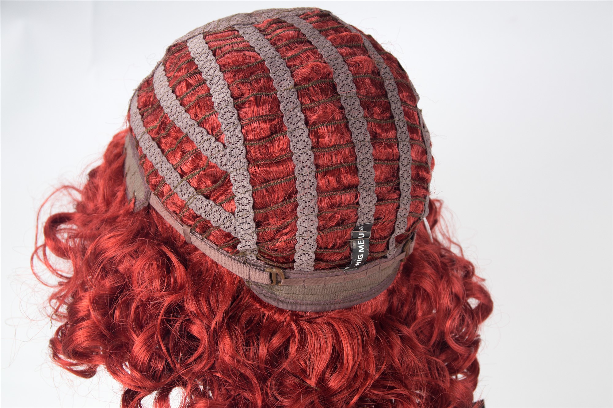 Quality Wigs, Ladies, fire red, curled, shoulder-length