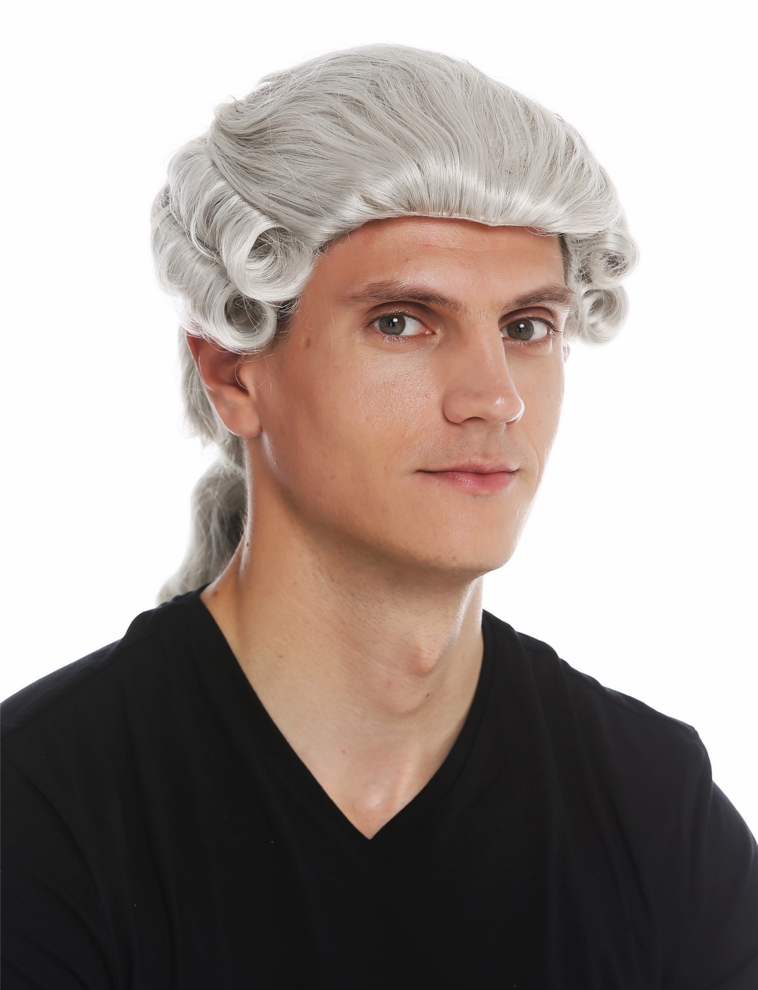 Quality Wigs, Men, white-gray, wavy, long