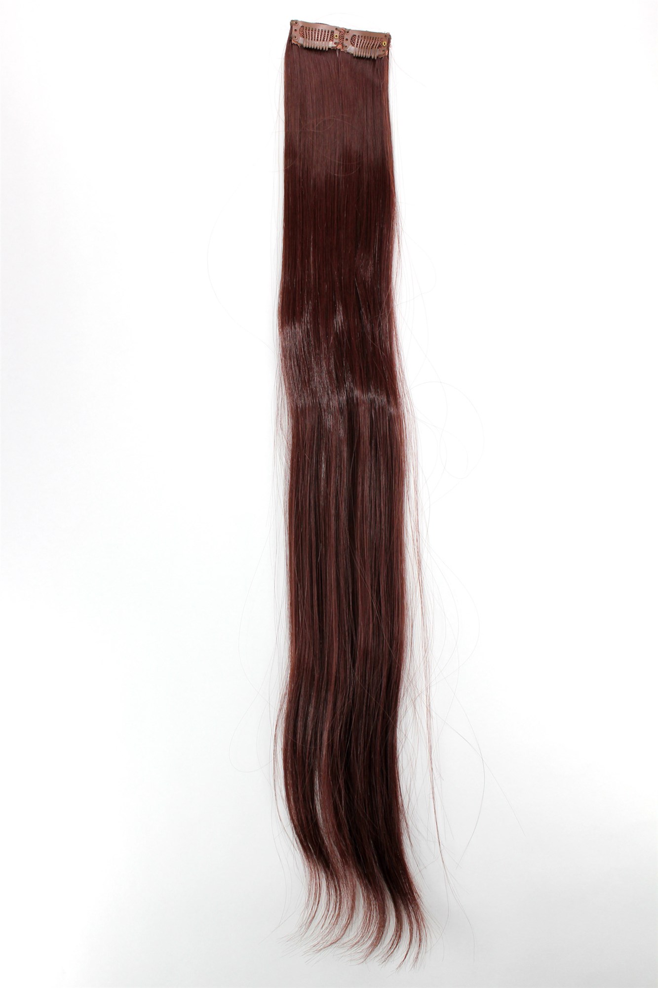 glatte Extensions Dunkel Mahagoni, Baun 63 cm lang