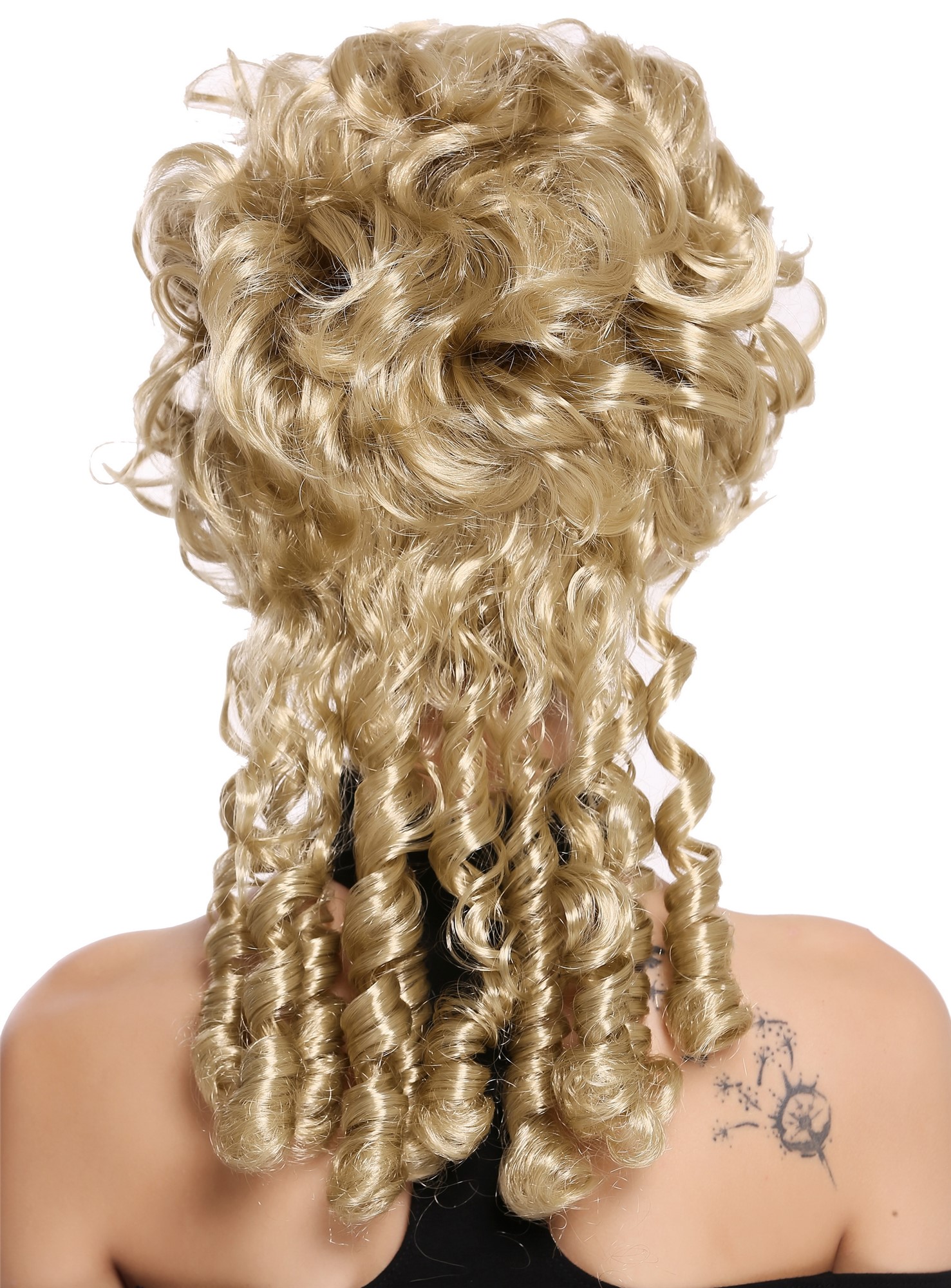 günstige Party Perücke, Perücke Barock Spirallocken Toupiert Blond DH1009-ZA89, Ansicht 4, WIG ME UP: Ihr Perücken Online Shop lockige Party Perücke Blond schulterlange Haare für Damen