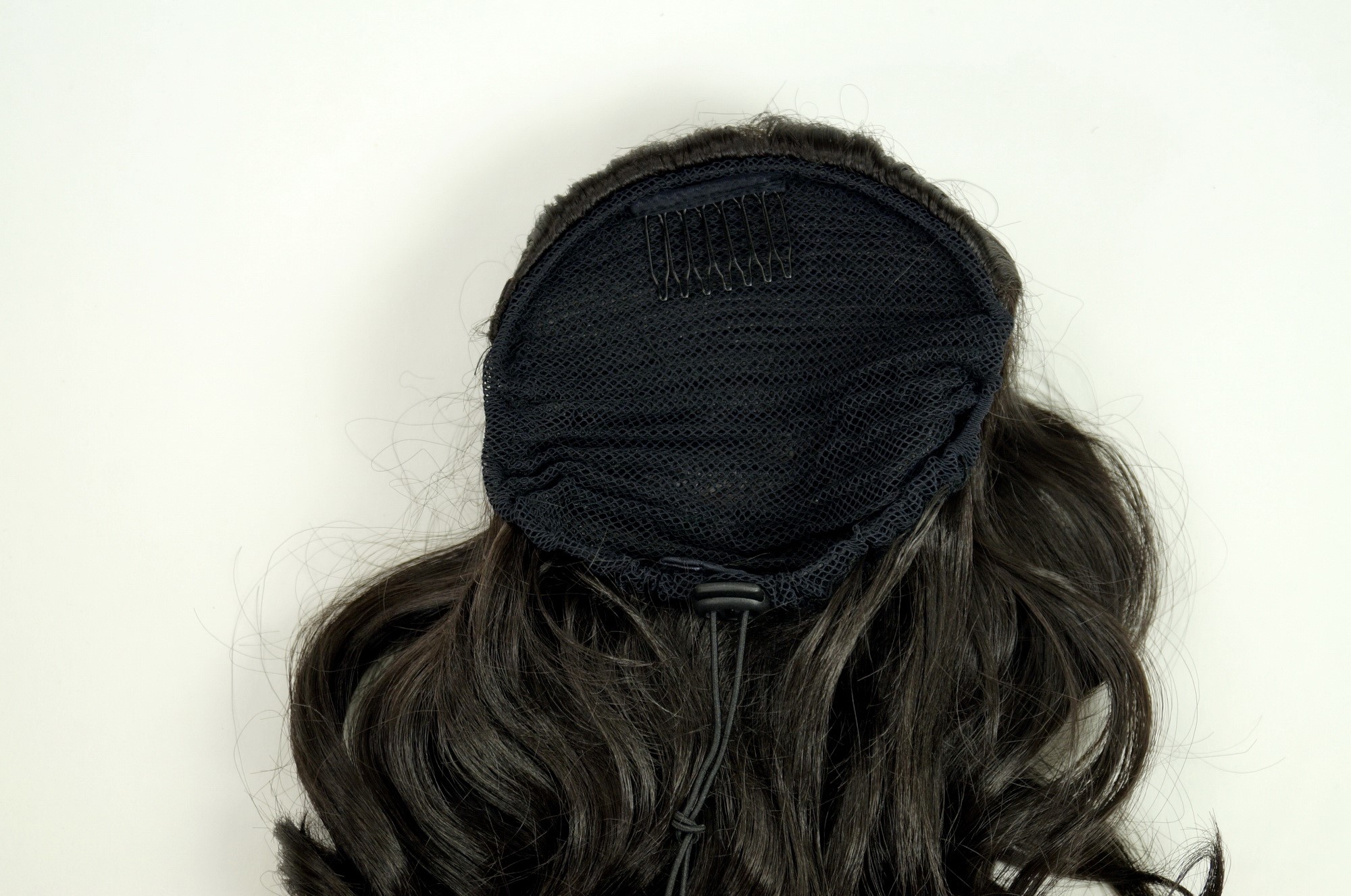 Hairpiece PONYTAIL with combs and elastic draw string curly voluminous very long dark brown 23 ", view 3, WIG ME UP: Your Perücken Online Shop Ponytails, dark brown, curled, long