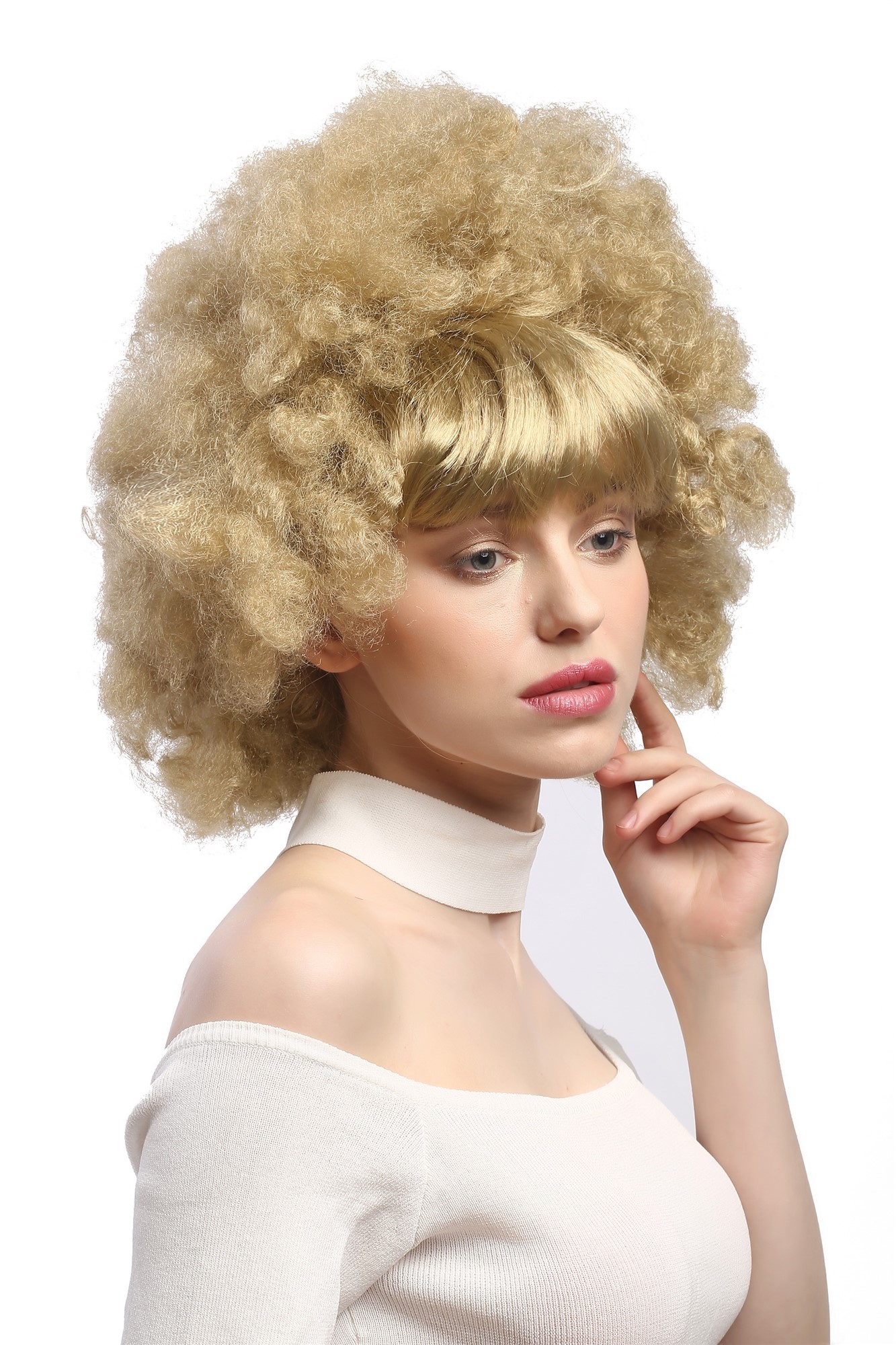 Party Wig, Ladies, Blonde, curled, short