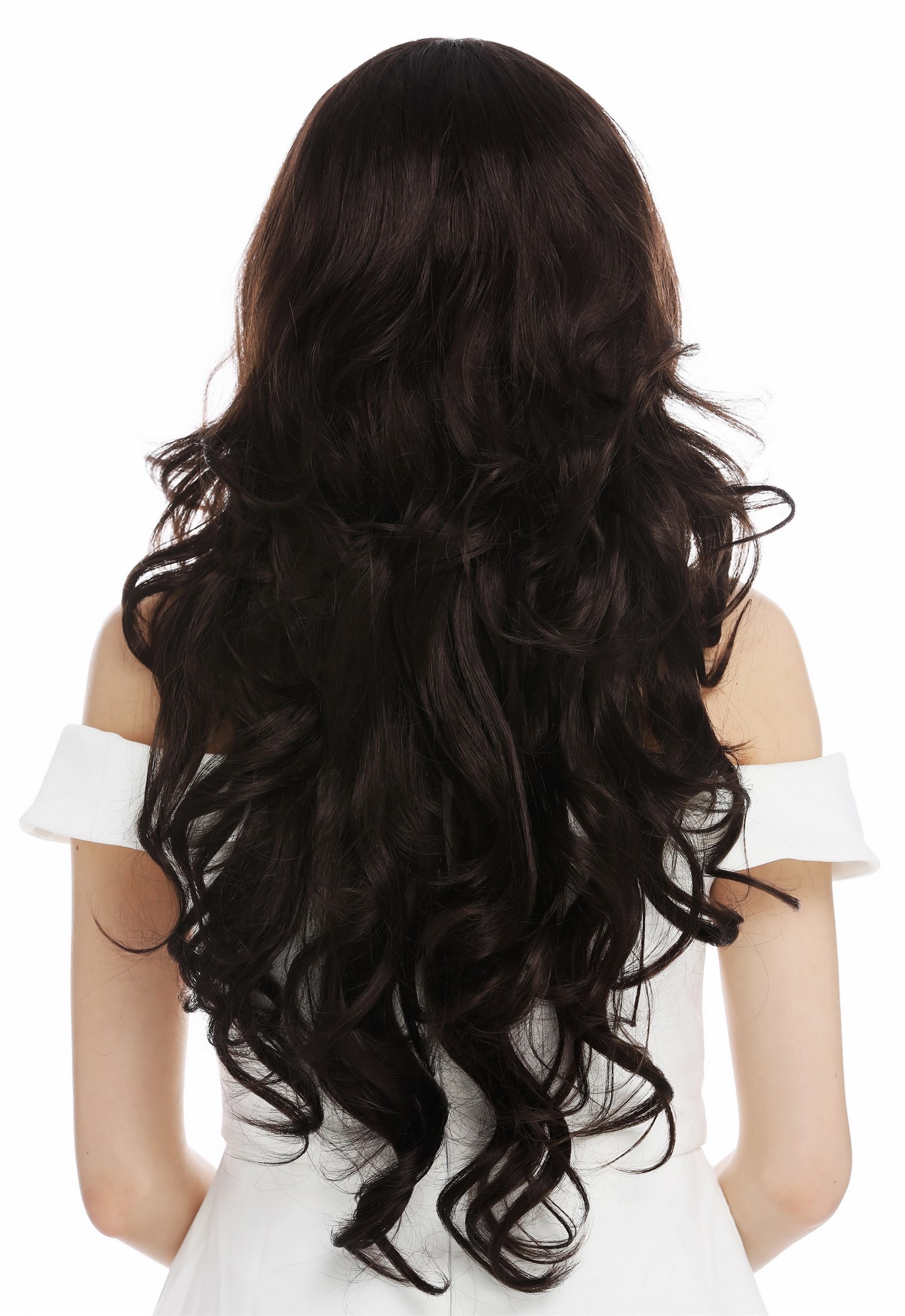 Quality Wigs, Ladies, medium brown, wavy, long