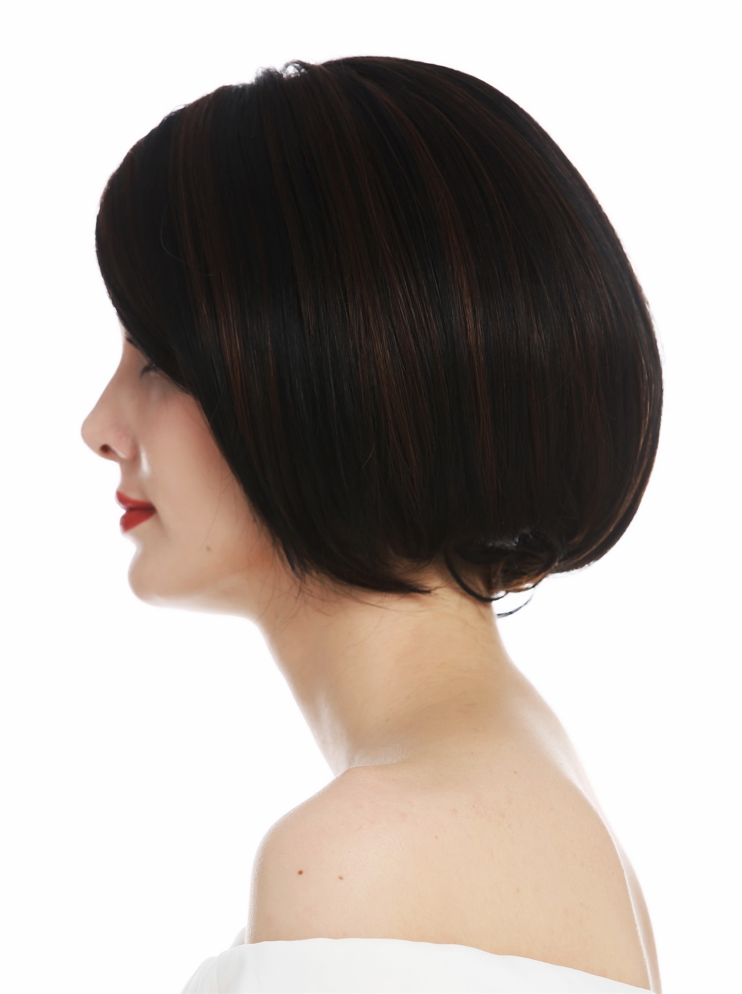 Quality Wigs, Ladies, black-brown mix, straight, short