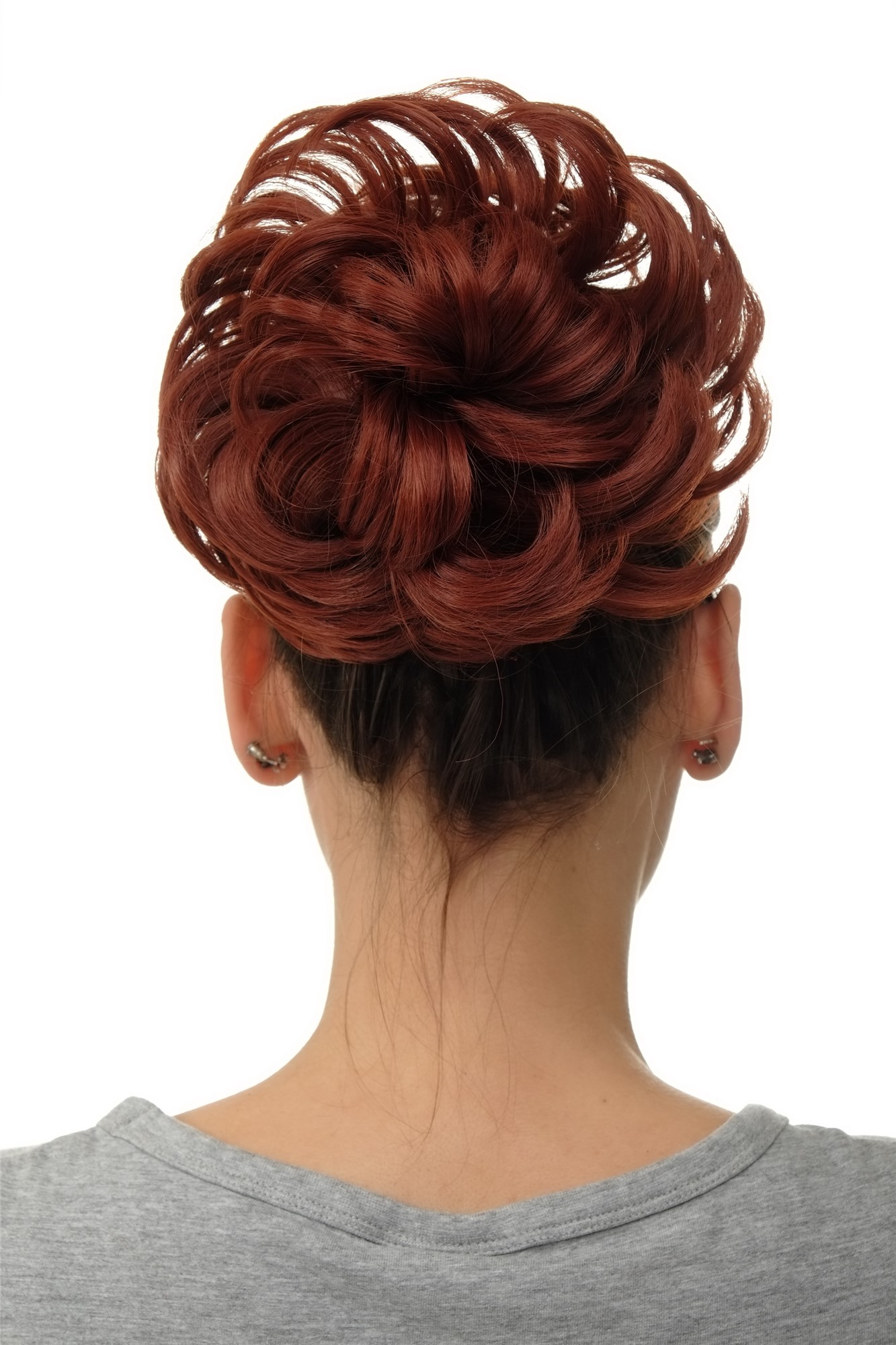Haarteil Dutt Haarrose Buschig Rostbraun Q840-35, Ansicht 4, WIG ME UP: Ihr Perücken Online Shop lockiger Dutt Haarteil Rostbraun