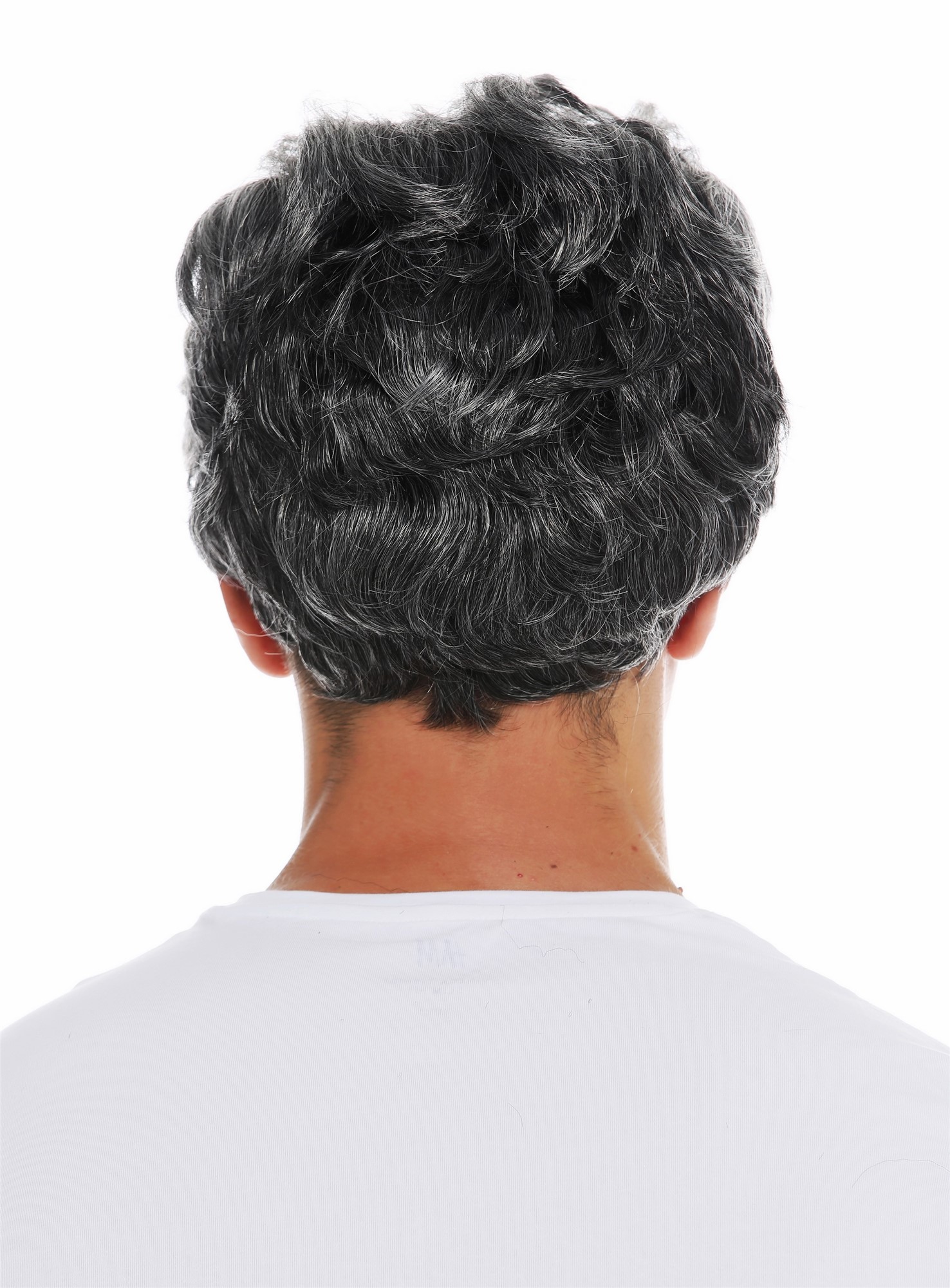 Wig Halloween carnival men man wavy short parted grey mottled 3270, view 6, WIG ME UP: Your Perücken Online Shop Party Wig, Men, Gray Mix, wavy, short