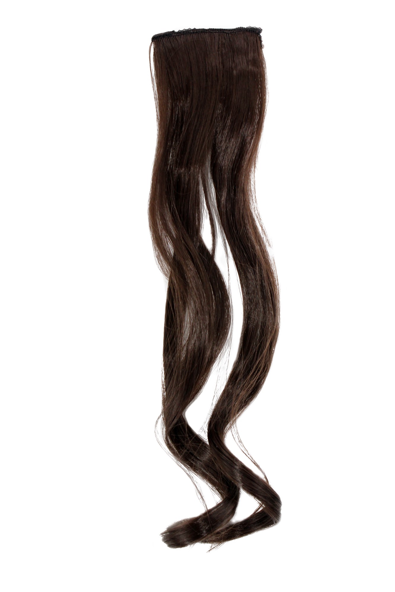 wellige Extensions Braun 45 cm lang