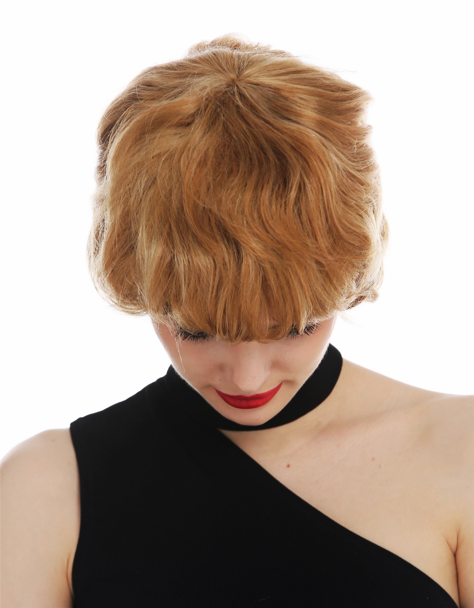 hochwertige Qualitätsperücken, Perücke Echthaar Shaggy Bob Blond Mix gesträhnt B-HH-13-SM-27H24BH613, Ansicht 4, WIG ME UP: Ihr Perücken Online Shop wellige Tressen-Perücke Echthaar Blond-Mix kurze Haare für Unisex