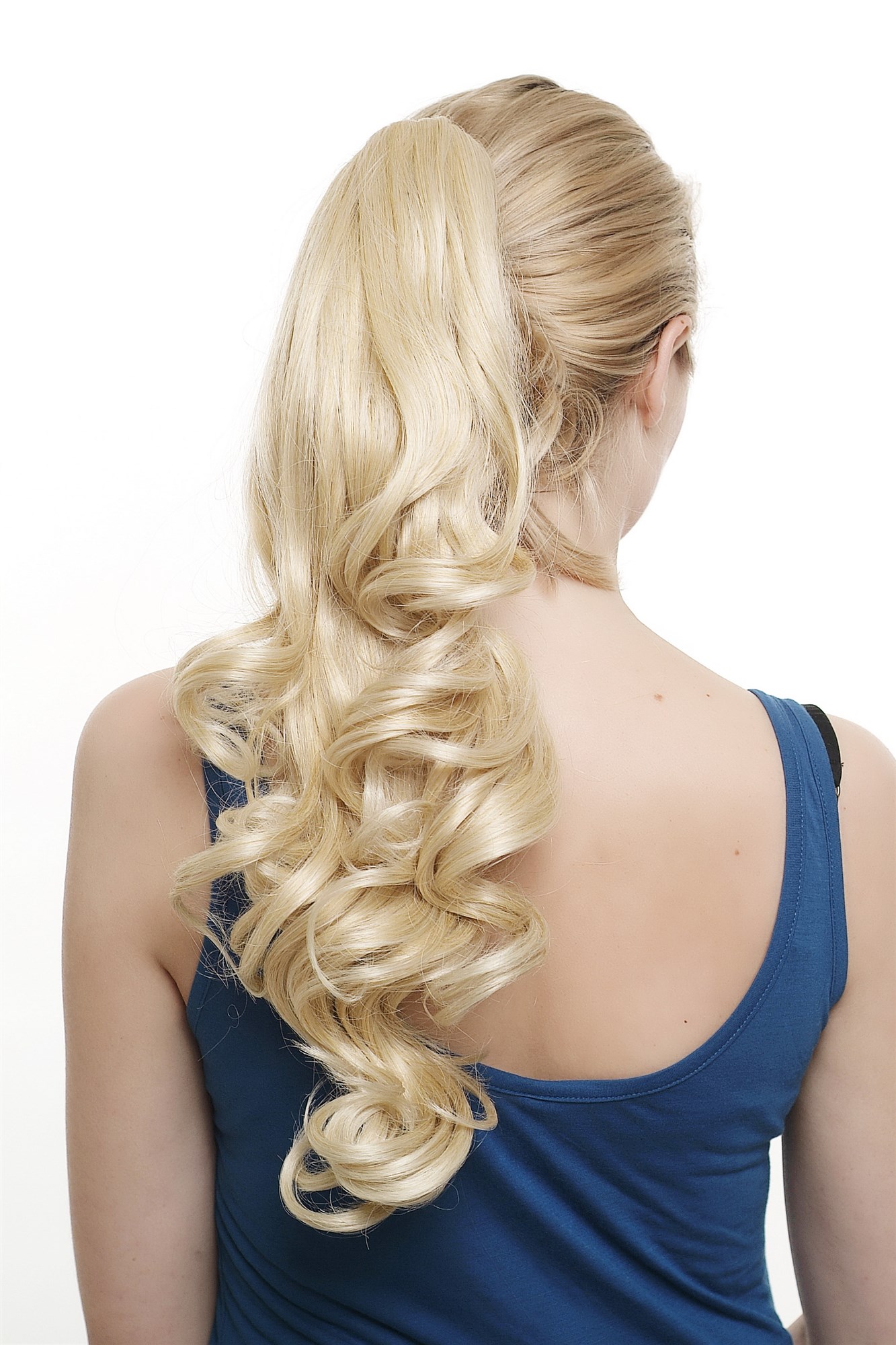 Hairpiece PONYTAIL extension VERY long BEAUTIFUL full curls curly BRIGHT BLOND SA06-1003T, view 2, WIG ME UP: Your Perücken Online Shop Ponytails, light blonde, curled, long