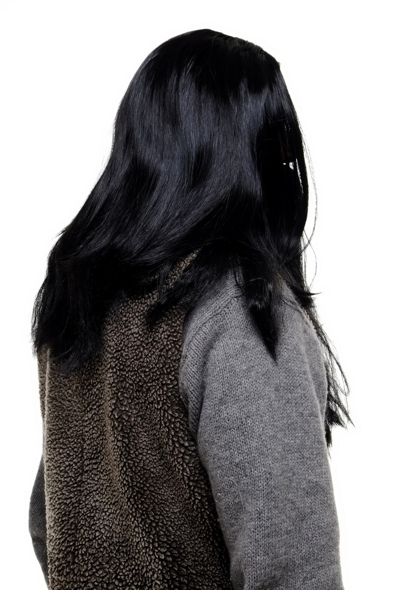 Party/Fancy Dress/Halloween LONG Beard & WIG set Black Wizard Biker Teuton Hun, view 5, WIG ME UP: Your Perücken Online Shop Party Wig, Men, Black, straight, long