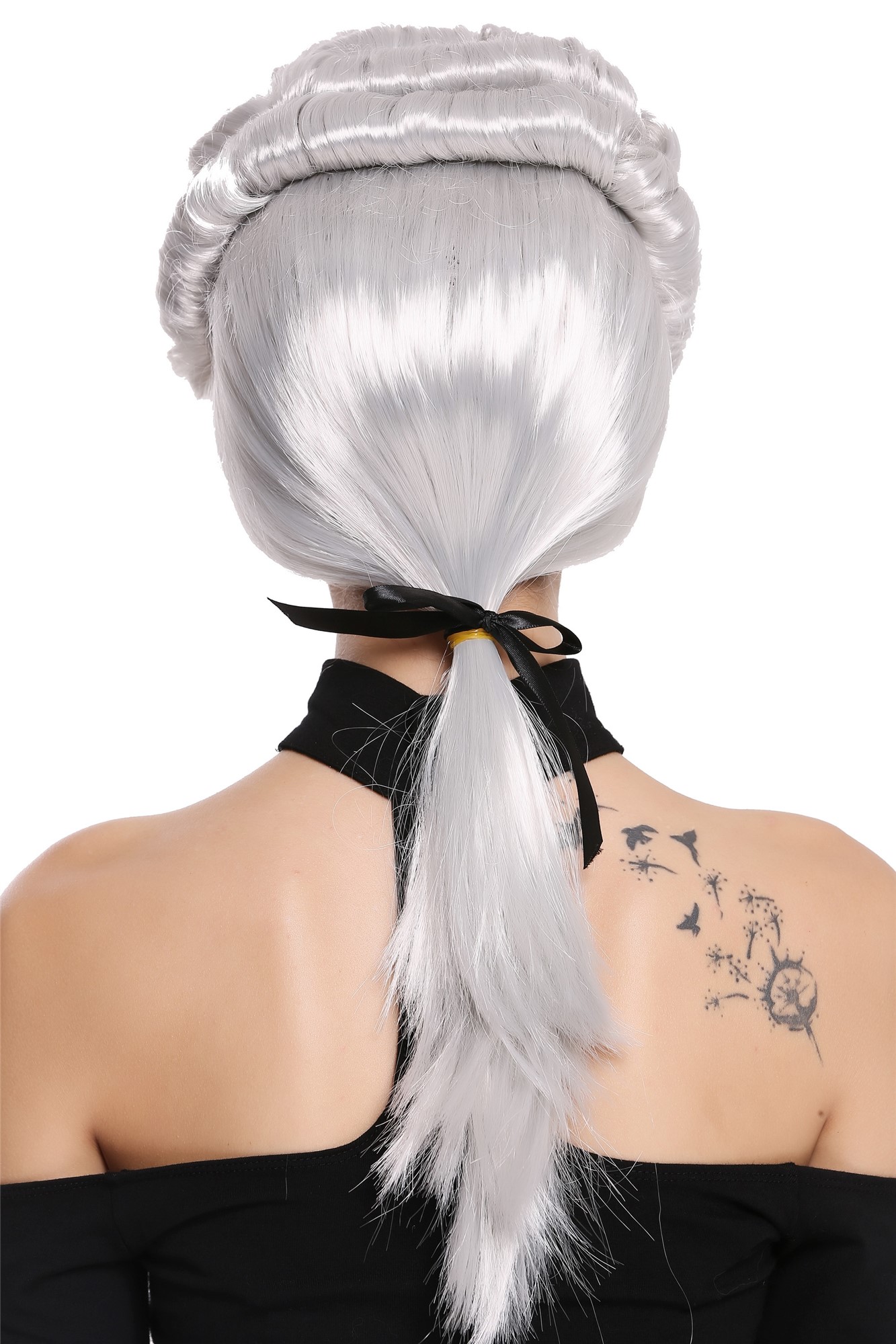 Party Wig, Men, Grey, curled, shoulder-length