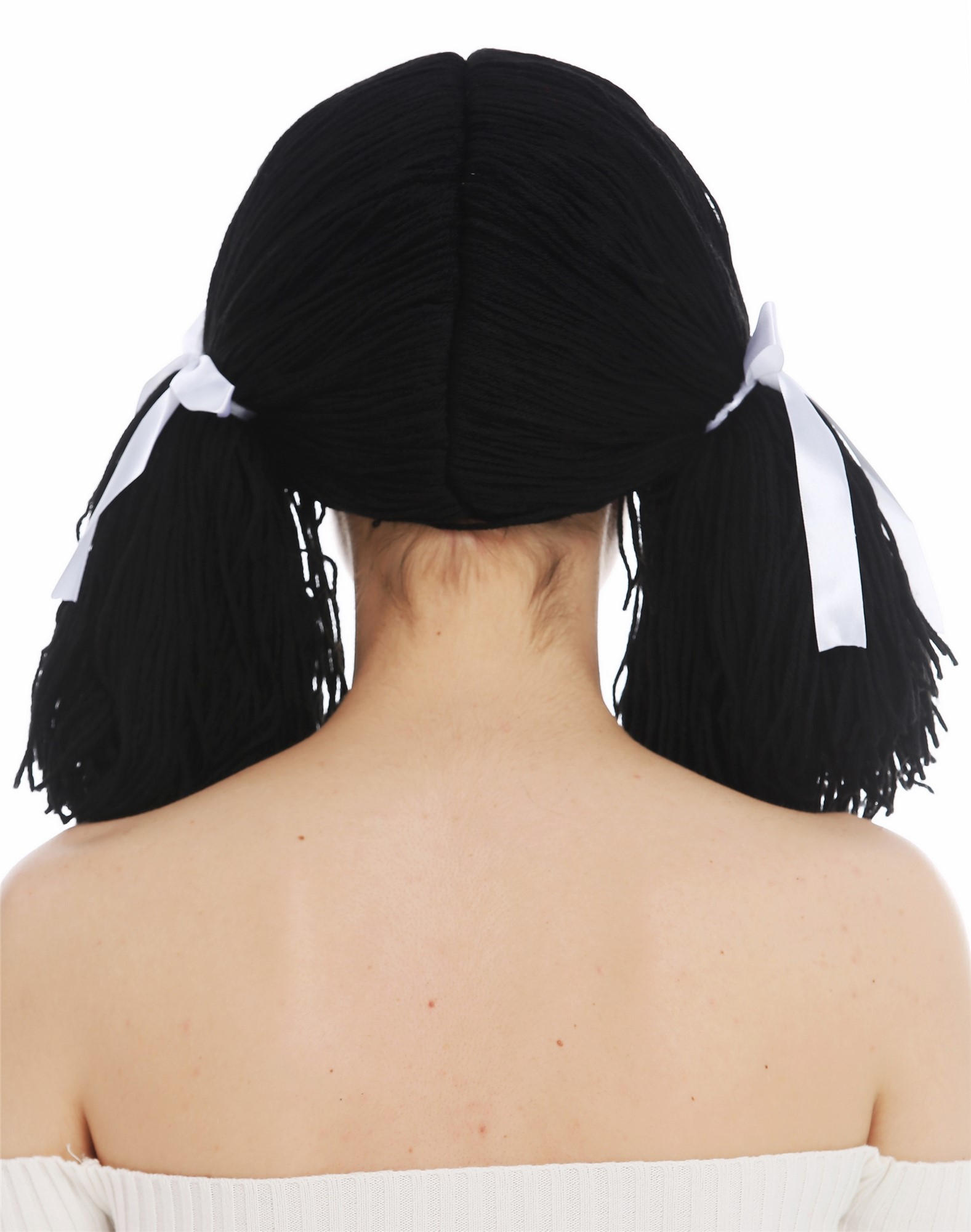 Party Wig, Ladies, pitch black, wavy, shoulder-length