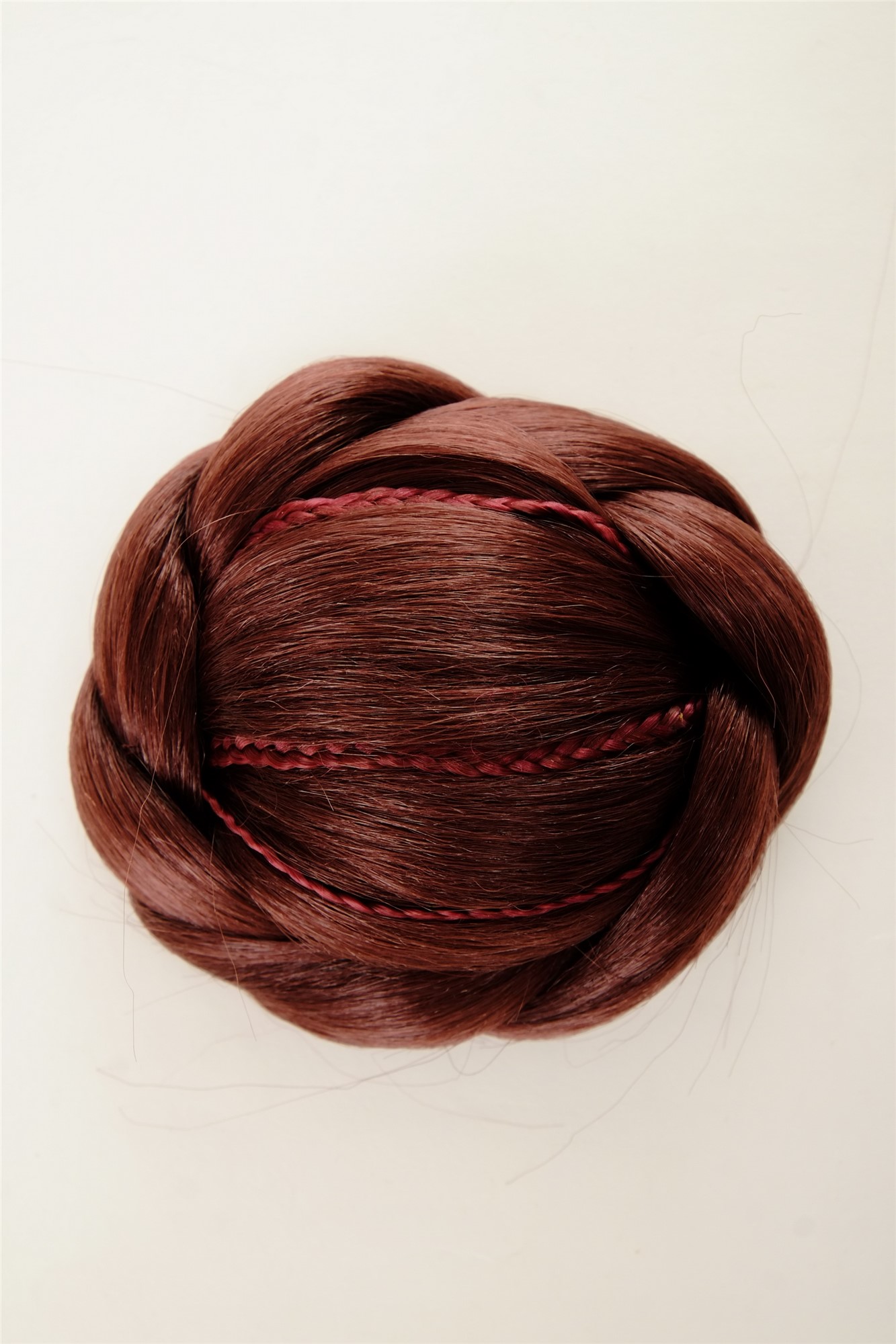 Dutt Haarknoten aufwendig geflochten Rostbraun N672-35, Ansicht 3, WIG ME UP: Ihr Perücken Online Shop geflochtener Dutt Haarteil Rostbraun