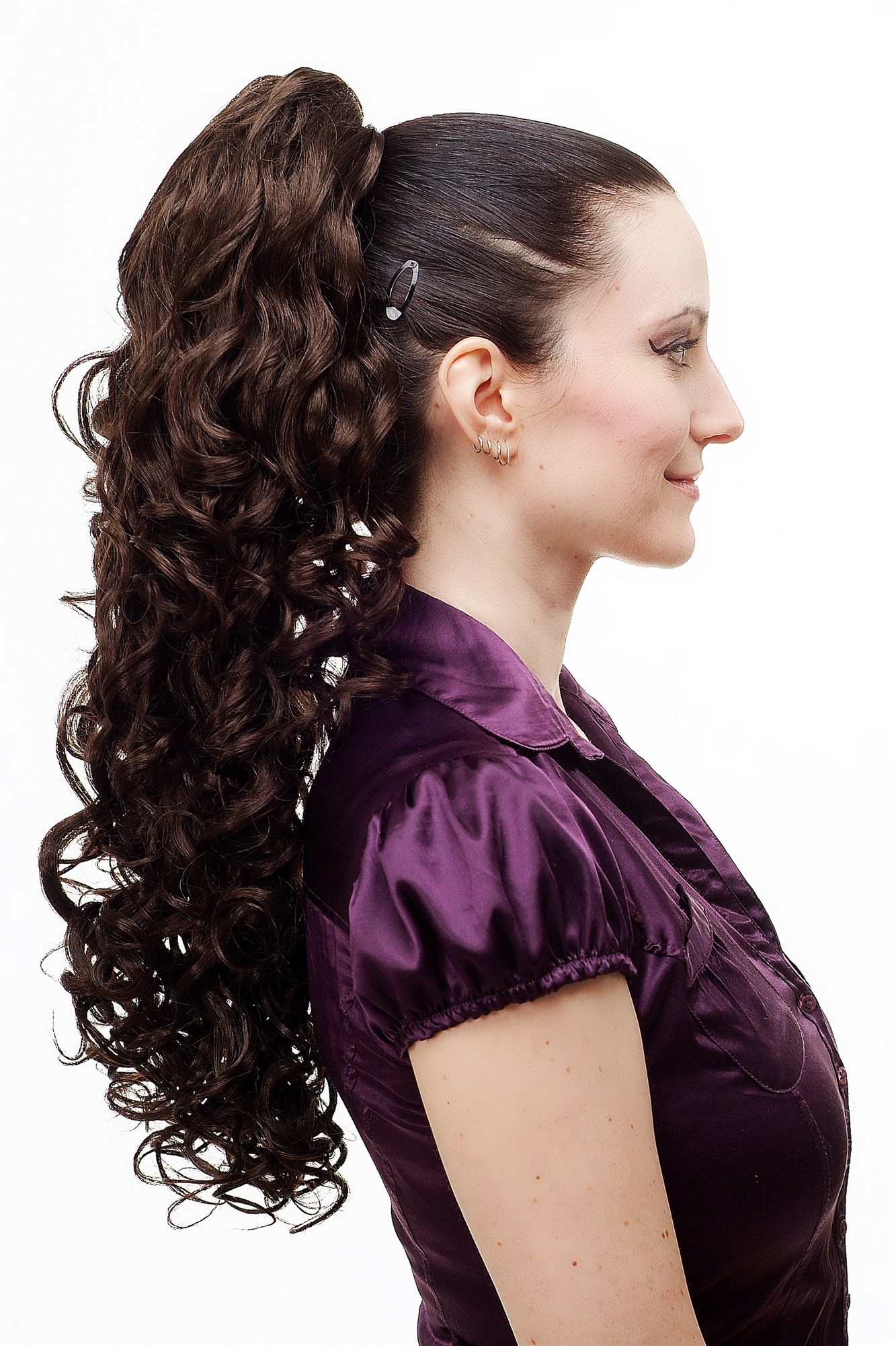 Hairpiece PONYTAIL extension VERY long MASSIVE volume voluminous curly AMAZING curls BROWN kinks, view 4, WIG ME UP: Your Perücken Online Shop Ponytails, Brown, curled, long