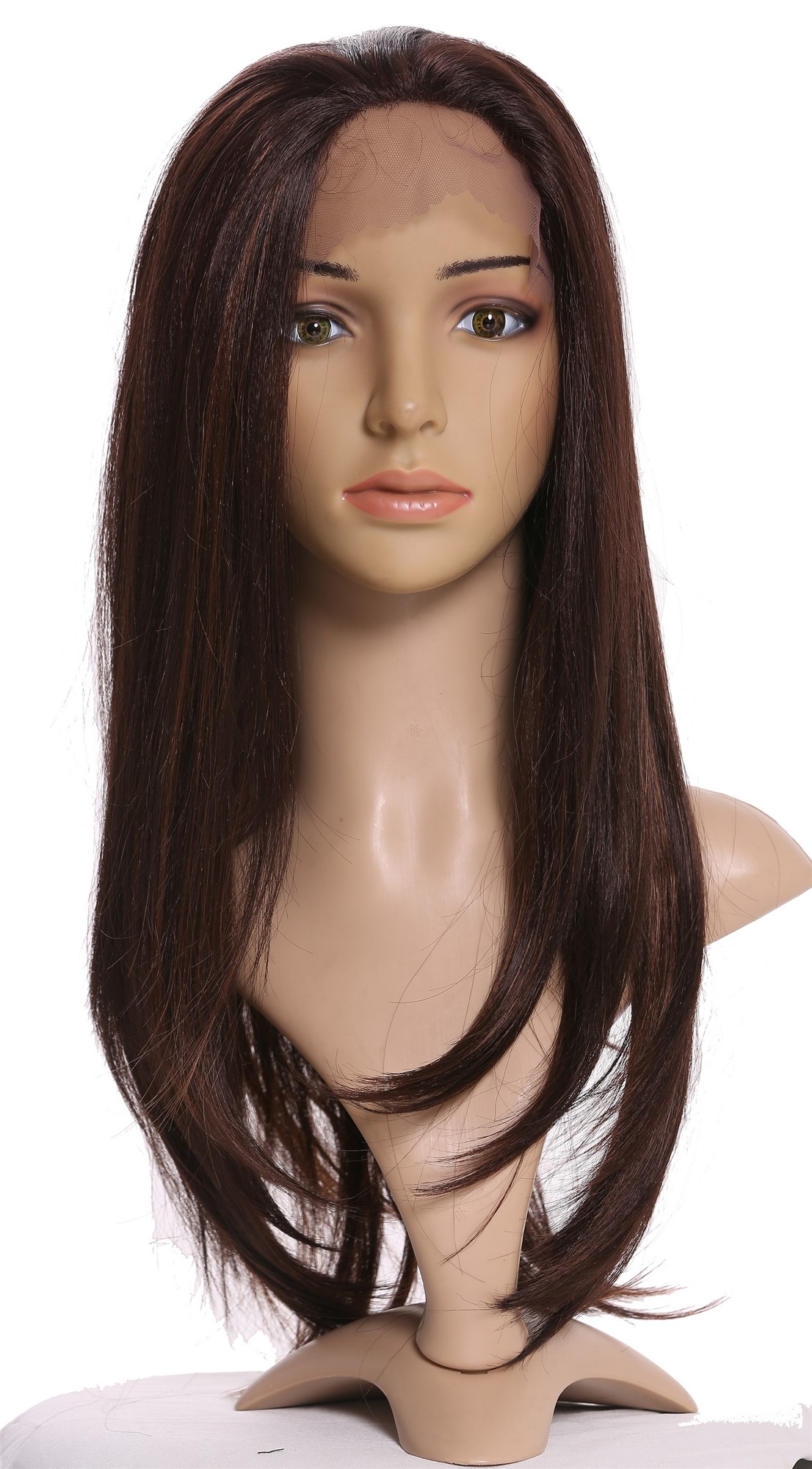 Lady wig lace front long sleek brown copper brown highlights RGF-6082-LF, view 7, WIG ME UP: Your Perücken Online Shop Quality Wigs, Ladies, dark brown-copper brown mix, straight, long
