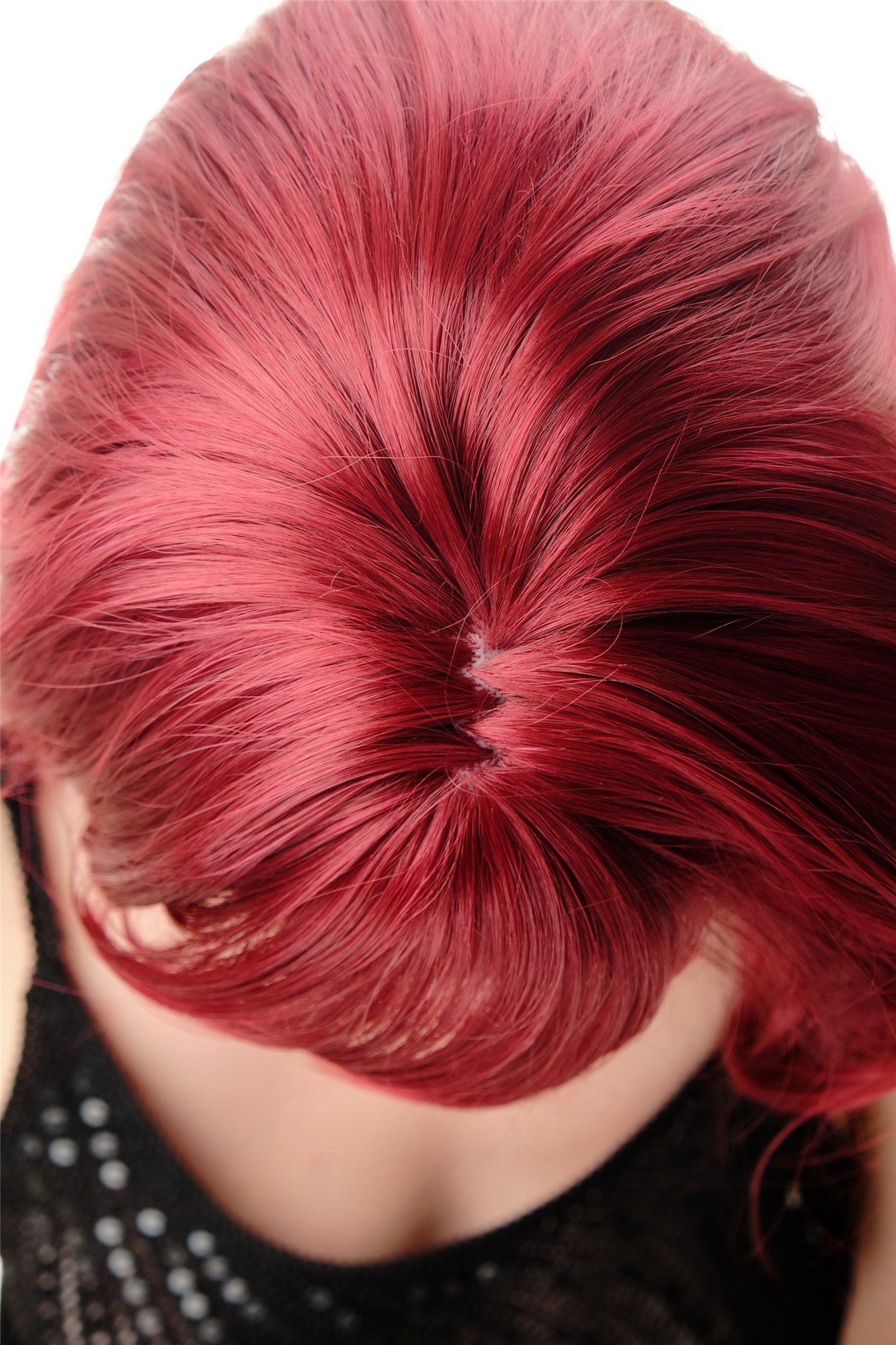 Lady wig long straight to wavy elaborately styled fringe burgundy red GFW244A, view 5, WIG ME UP: Your Perücken Online Shop Quality Wigs, Ladies, Red, wavy, long