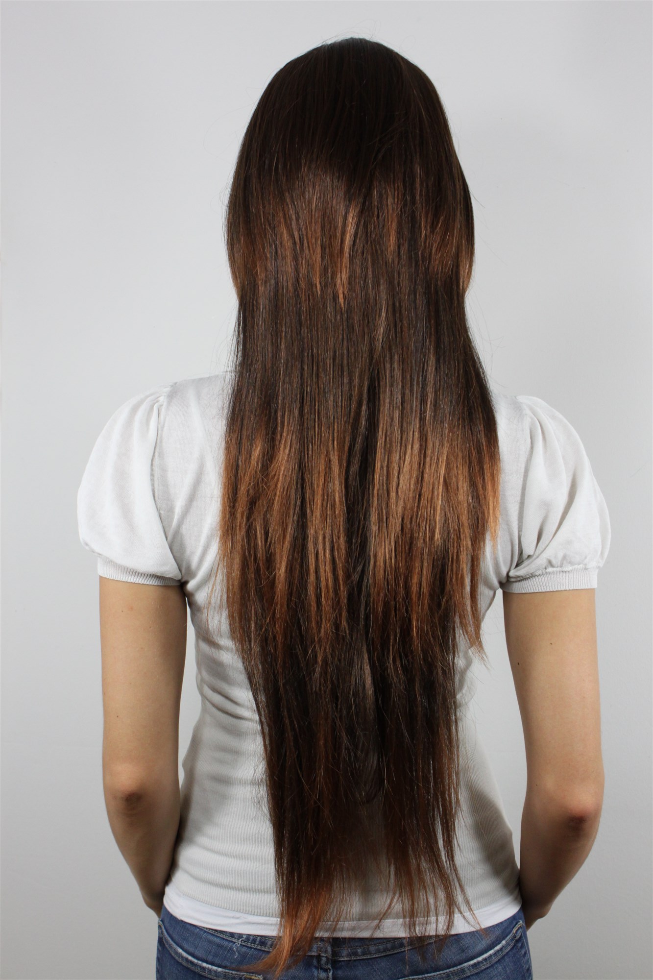 VERY LONG Lady Wig Fashion Wig layered cut straight mixed BROWN brunette (2T30) 70 cm Peluca Pruik, view 4, WIG ME UP: Your Perücken Online Shop Quality Wigs, Ladies, Brown, straight, long