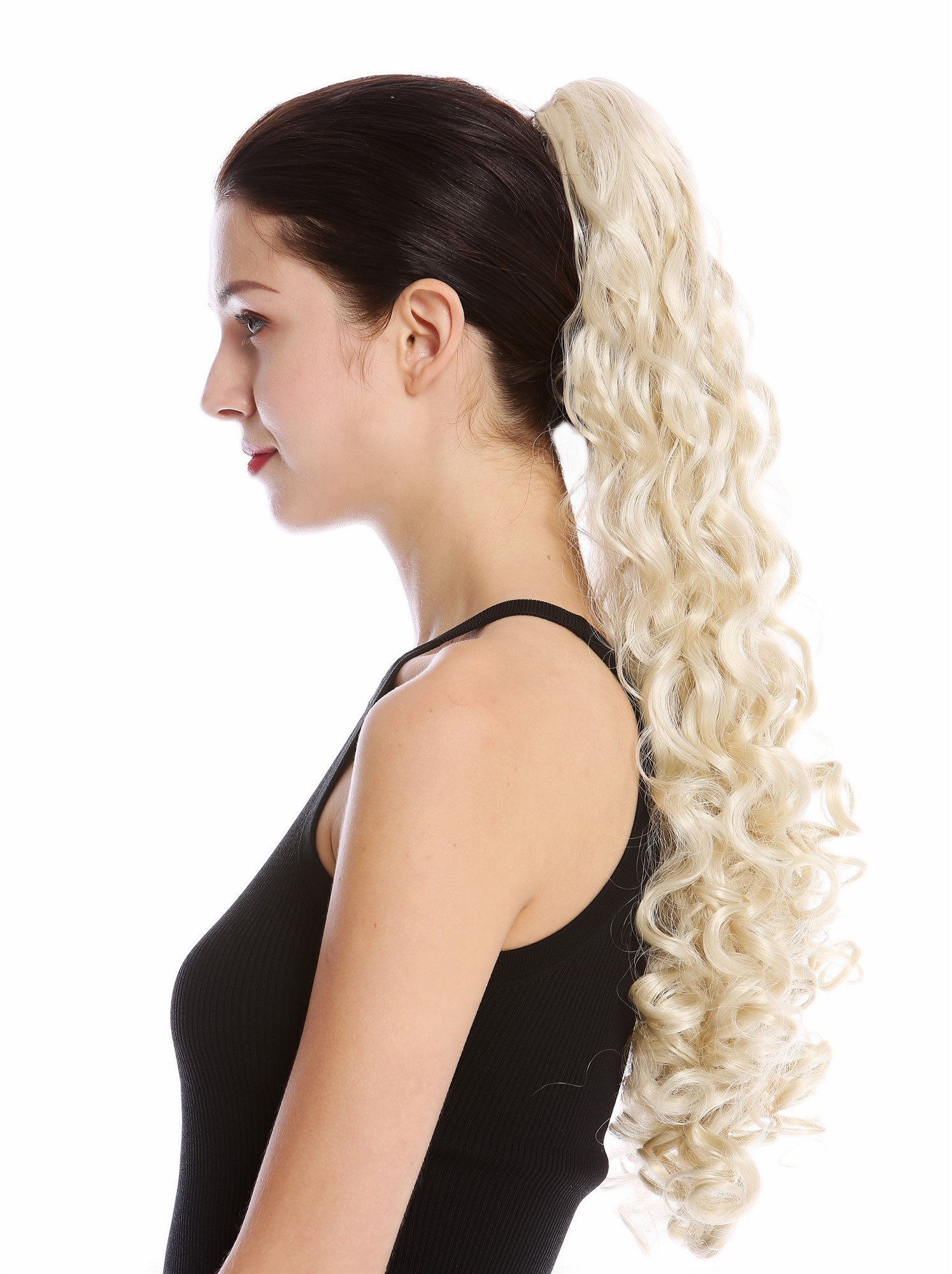 Ponytail Hairpiece very long voluminous curled curls bright blonde 9563B-V, view 3, WIG ME UP: Your Perücken Online Shop Ponytails, light blonde, wavy, long