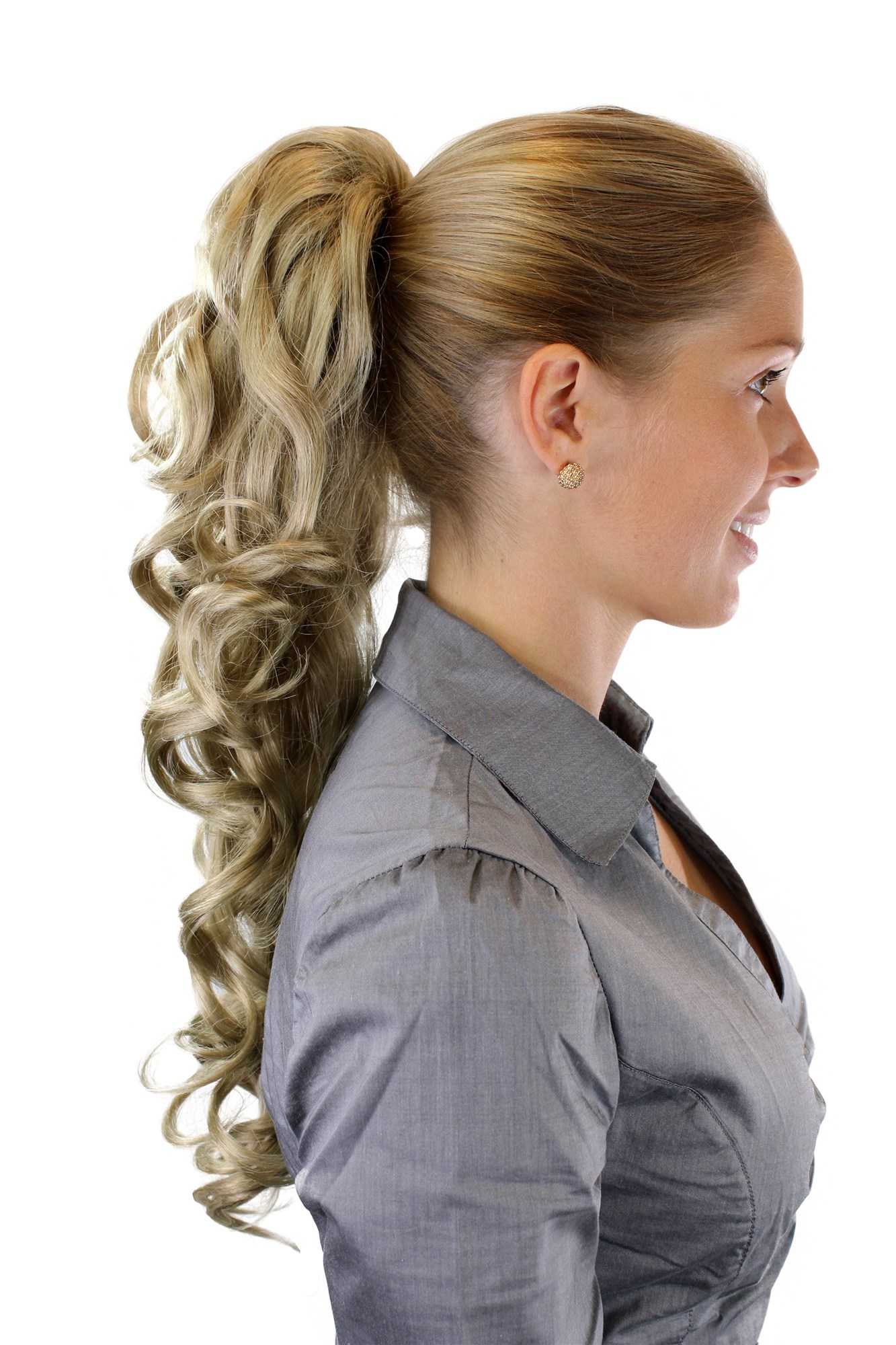 Hairpiece PONYTAIL extension VERY long AMAZING volume BLOND slightly curly curls WK08-24, view 2, WIG ME UP: Your Perücken Online Shop Ponytails, Blonde, curled, long