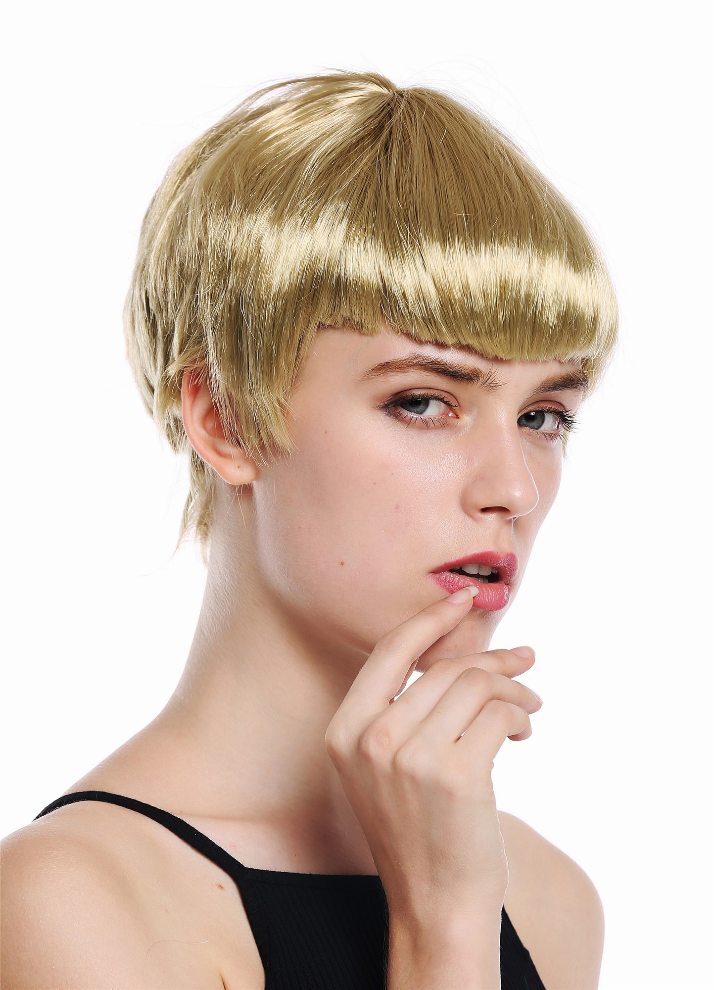 Party Wig, Unisex, light blonde, straight, short