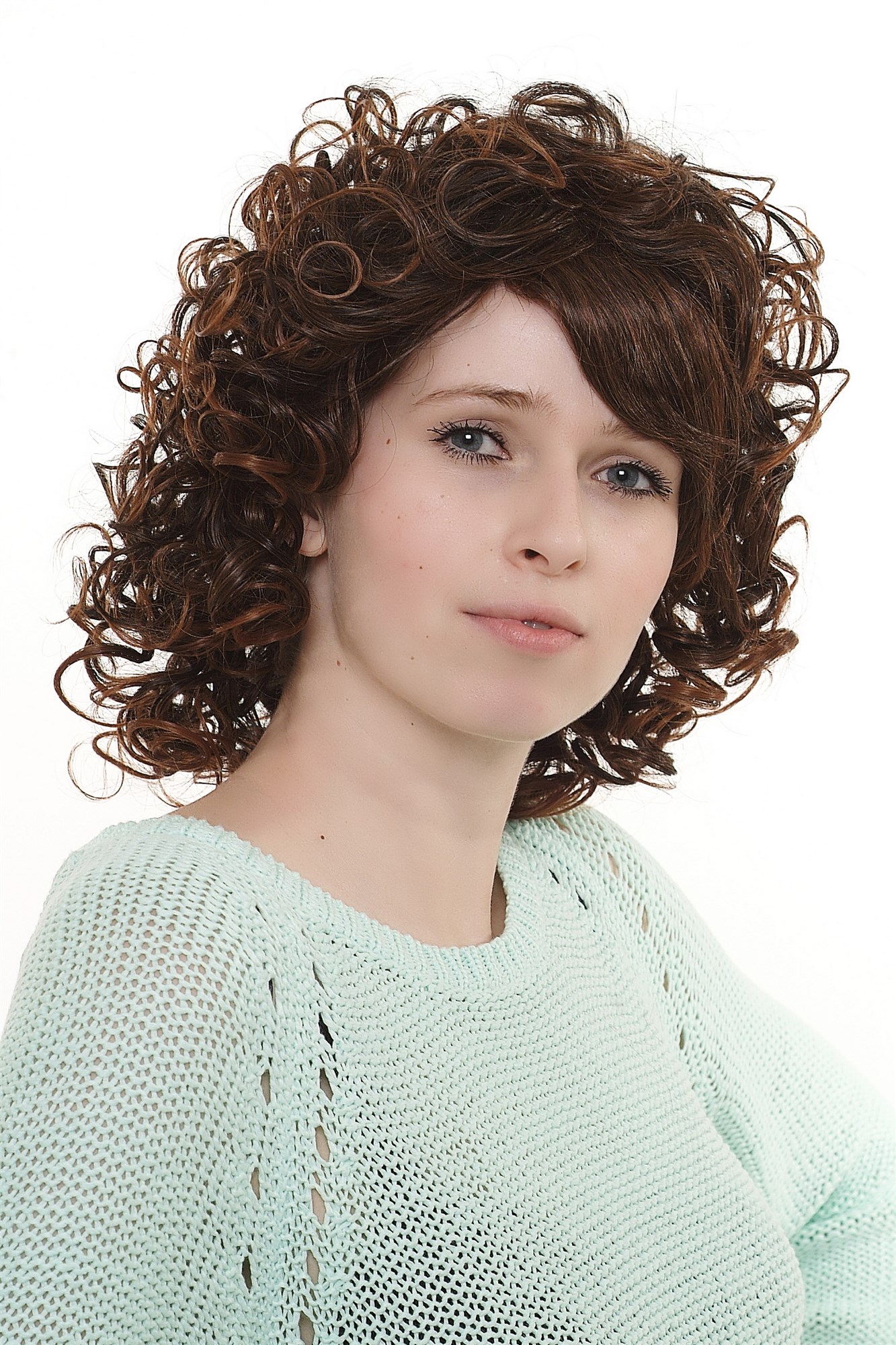 Lady wig curled extravagant neo-classic curls chestnut brown medium length 2301, view 5, WIG ME UP: Your Perücken Online Shop Quality Wigs, Ladies, Brown, curled, shoulder-length