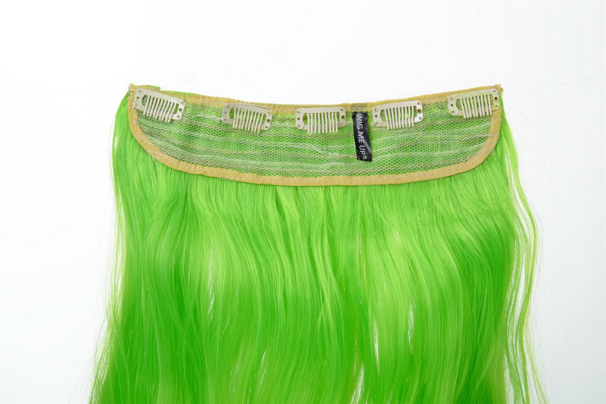 5 Clip-In Extension lockig Ombre Grün YZF-3180P-TF2605TTF2106, Ansicht 3, WIG ME UP: Ihr Perücken Online Shop lockige Halbperücke Hellgrün-Neongrün-Mix 50 cm lang