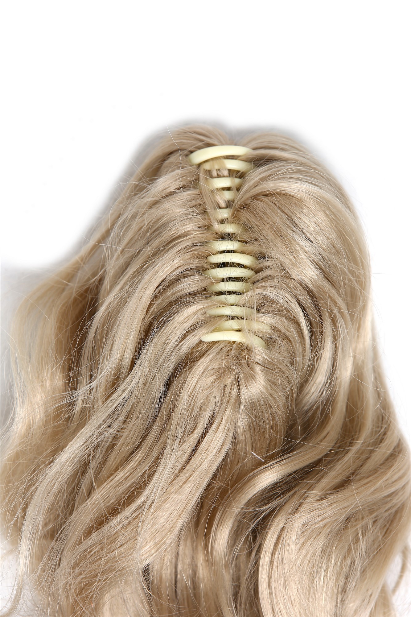 Ponytail extension hairpiece shoulder length wavy bright light blond SA04-22, view 6, WIG ME UP: Your Perücken Online Shop Ponytails, ash blonde, wavy, short