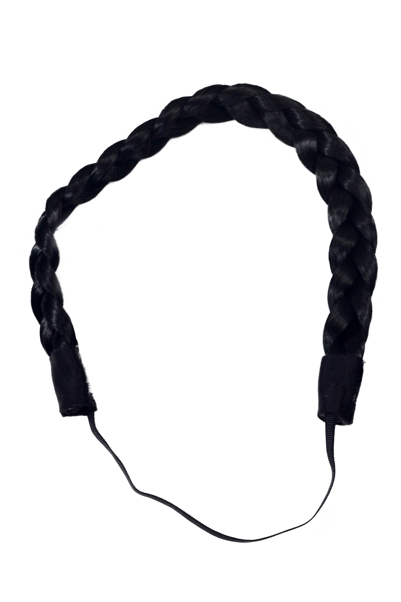 Hair Circlets, Black, Braided, shoulder-length