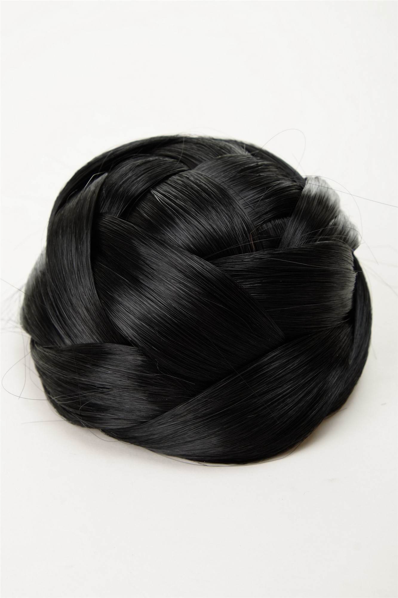 Haarknoten Haarteil Dutt geflochten Schwarz Q399D-1, Ansicht 3, WIG ME UP: Ihr Perücken Online Shop geflochtener Dutt Haarteil Schwarz