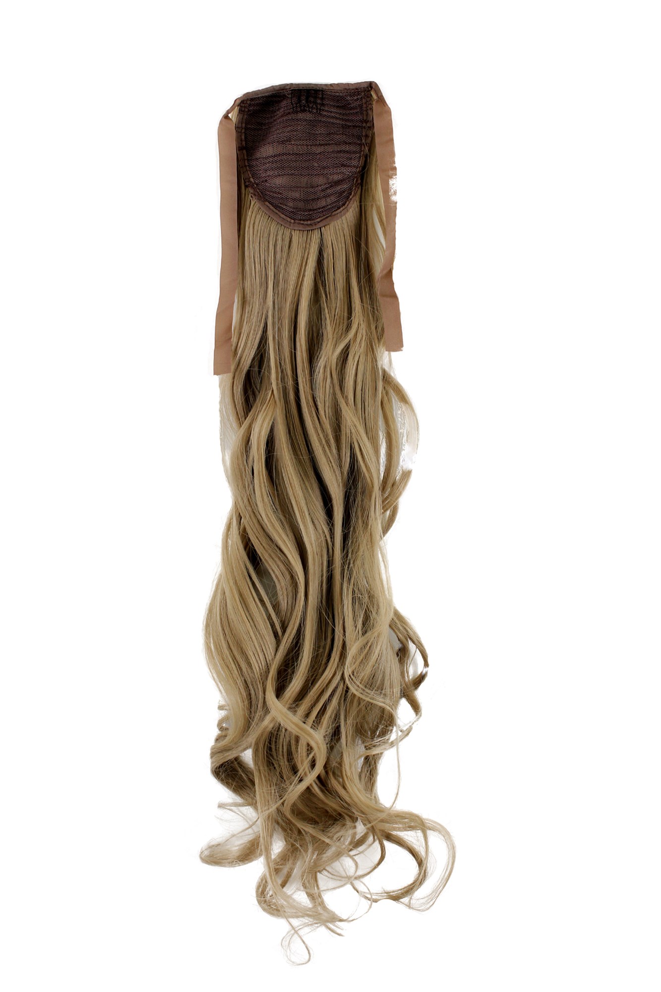 Ponytail Hairpiece comb ribbon wrap-around extension long wavy blonde YZF-1094HT, view 2, WIG ME UP: Your Perücken Online Shop Ponytails, ash blonde, wavy, long