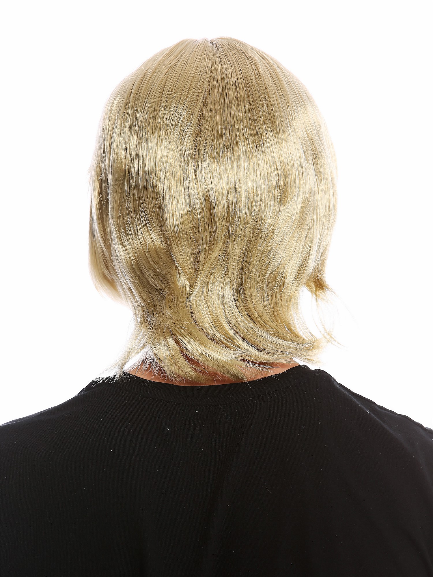 günstige Party Perücke, Perücke Bart Set 70er Jahre Bulle Blond 91105-ZA89, Ansicht 4, WIG ME UP: Ihr Perücken Online Shop glatte Party Perücke Blond schulterlange Haare für Herren