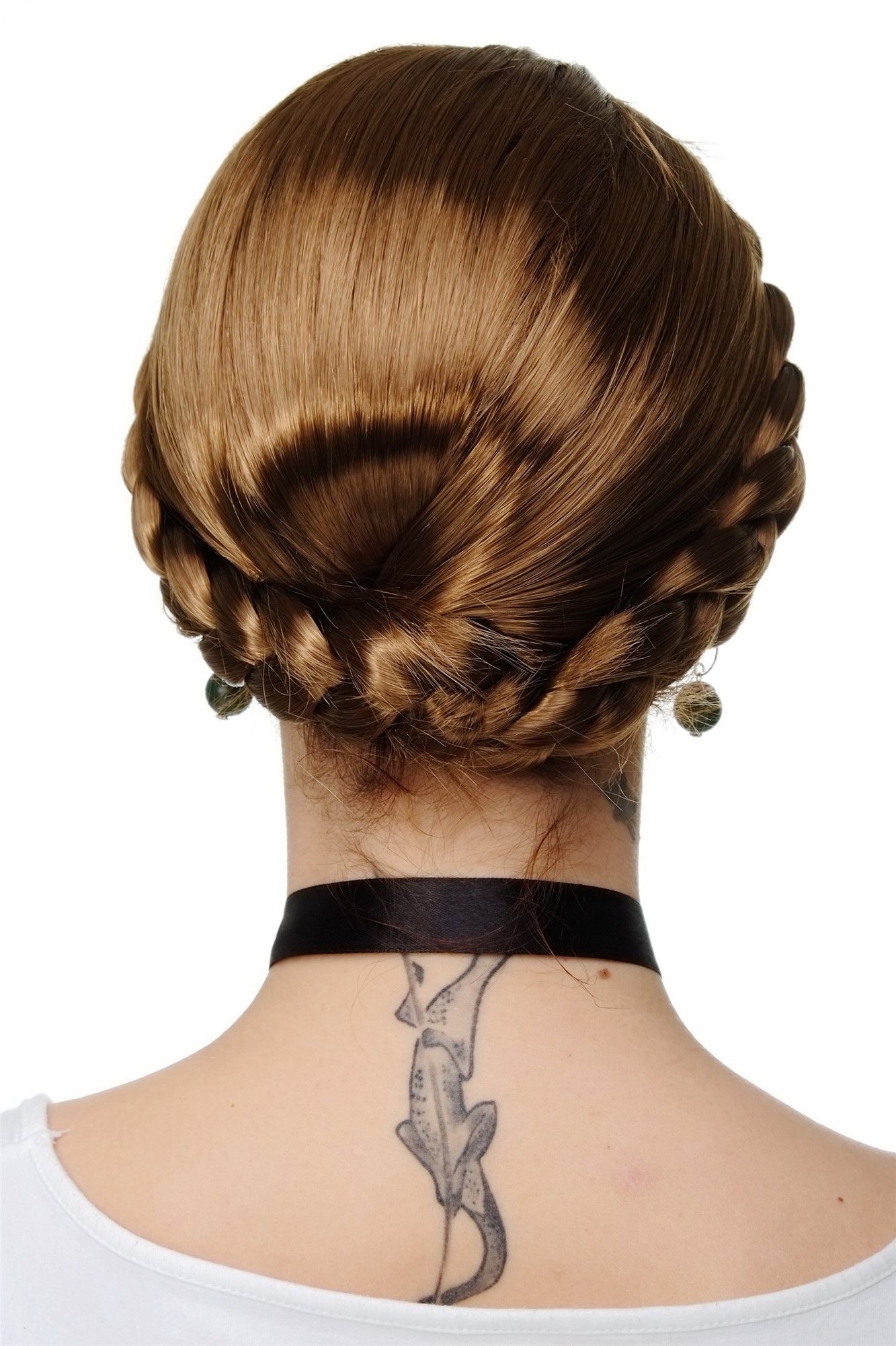 Party/Fancy Dress Wig Women Lady thick braid BROWN traditional German Ukrainian Russian Princess, view 4, WIG ME UP: Your Perücken Online Shop Party Wig, Ladies, Brown, Braided, short