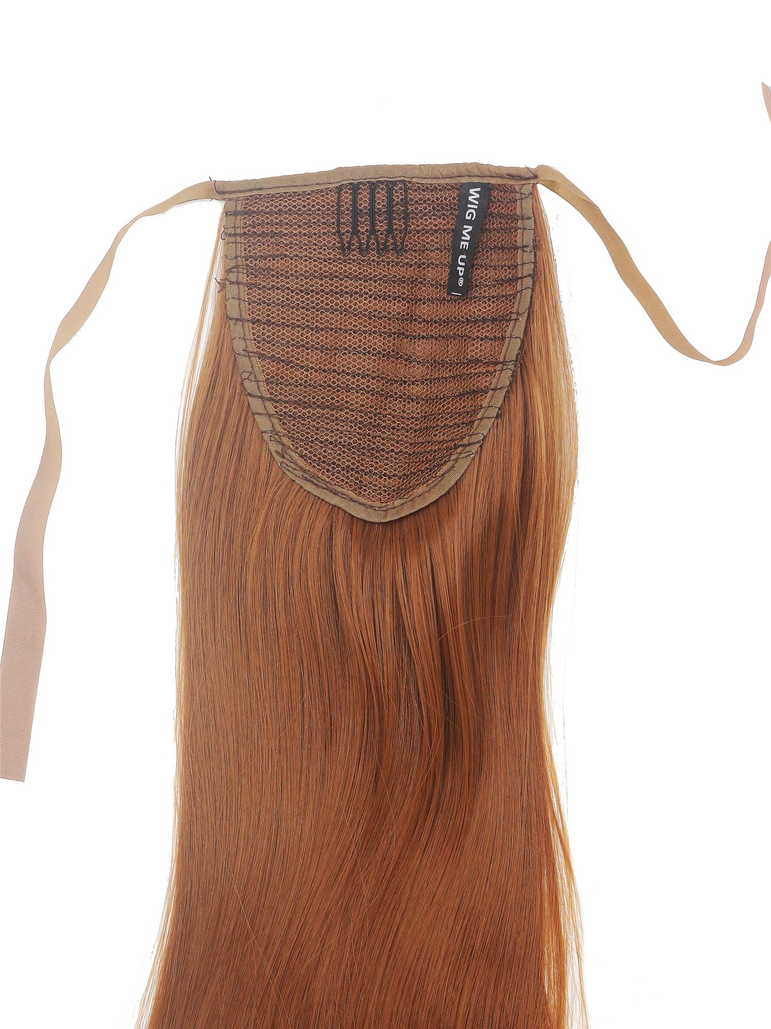 Ponytail Hairpiece comb ribbon wrap-around long straight copper brown YZF-1094S, view 5, WIG ME UP: Your Perücken Online Shop Ponytails, copper brown, straight, long