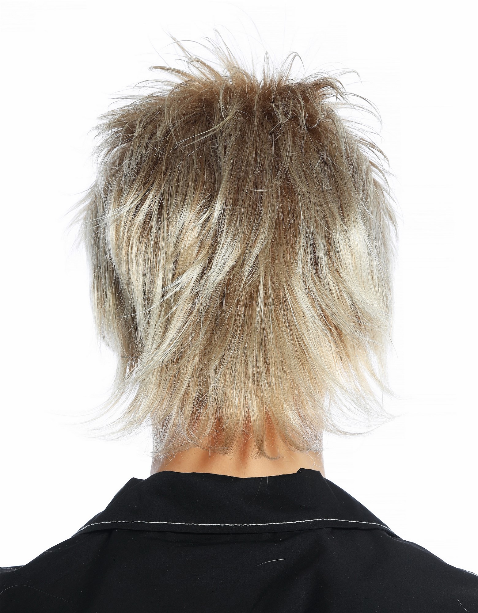 Wig Men Women short wild unruly 80s retro style blond platinum highlights M-261, view 4, WIG ME UP: Your Perücken Online Shop Quality Wigs, Unisex, Blondmix, straight, short