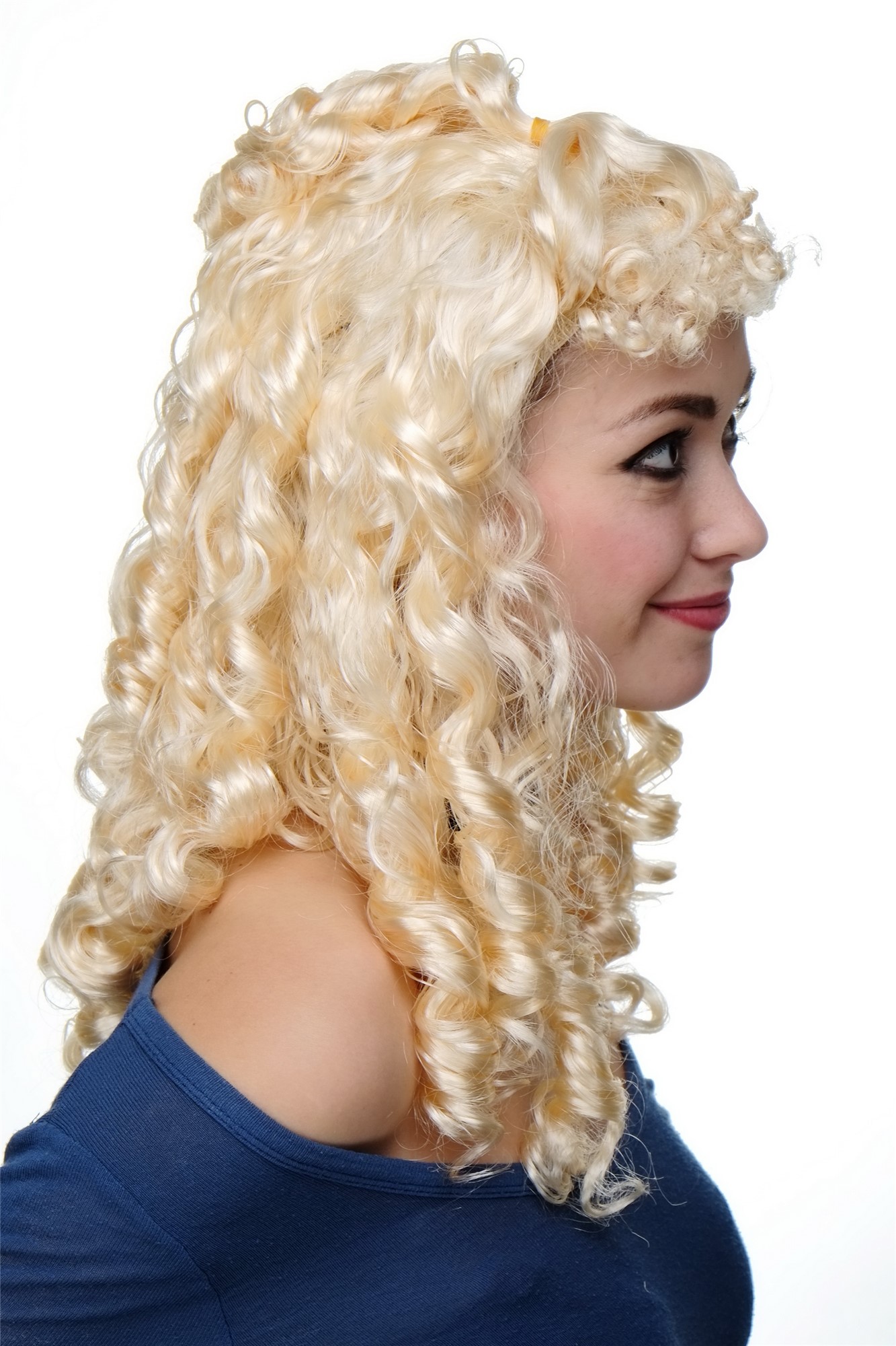 Party lady wig historic cosplay blonde baroque renaissance Countess RJ048, view 3, WIG ME UP: Your Perücken Online Shop Party Wig, Ladies, Blonde, curled, shoulder-length