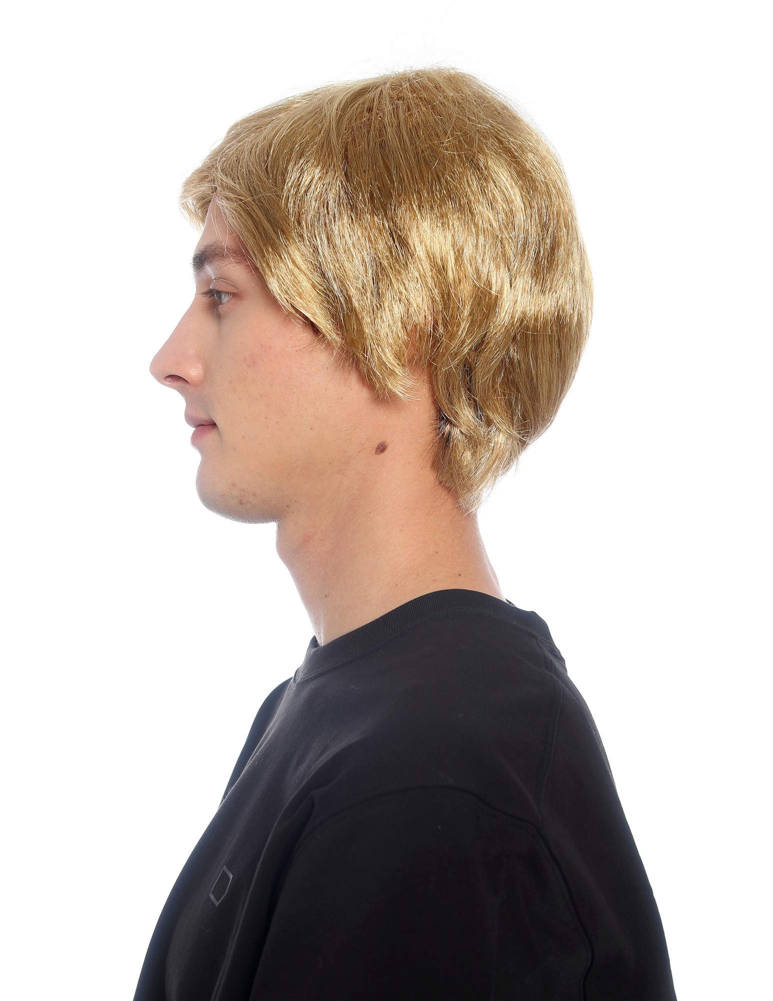 glatte Party-Perücke Gold-Blond-Mix 30 cm lange Perücke für Herren