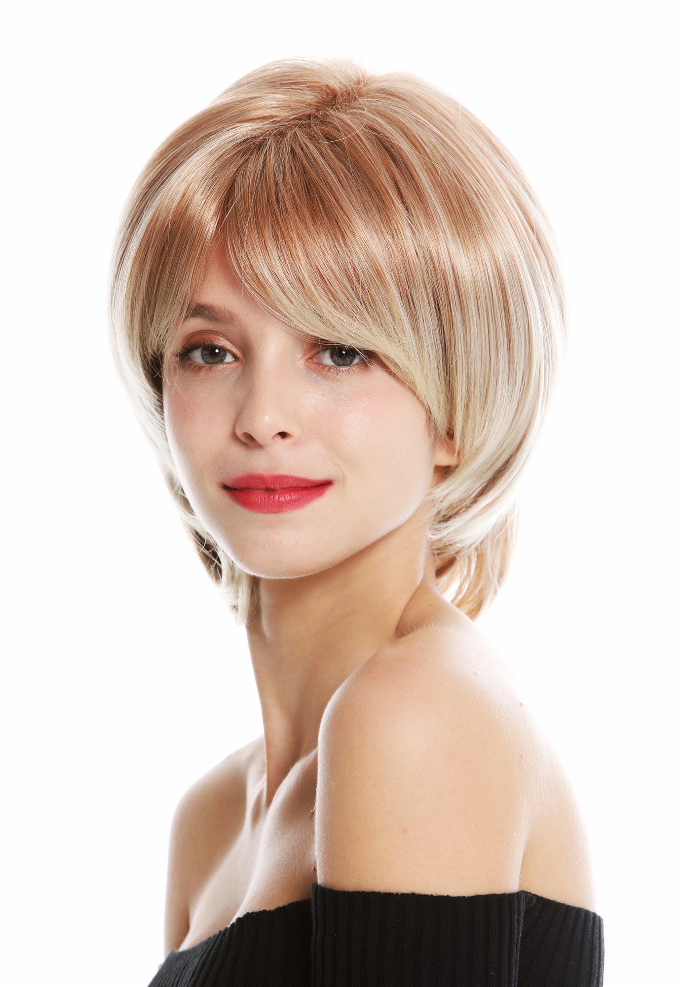 Quality Wigs, Ladies, blond mix, straight, short