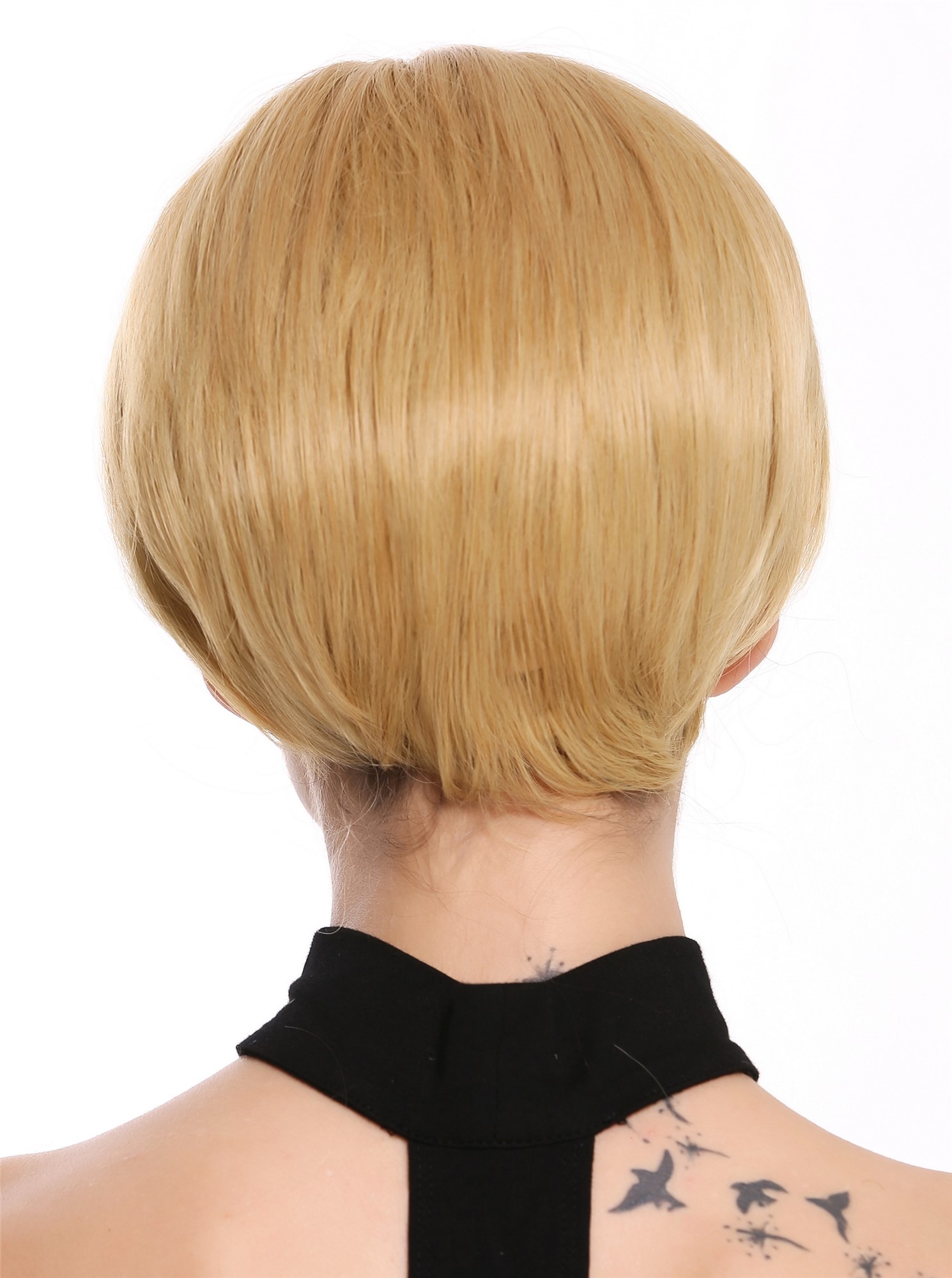 hochwertige Qualitätsperücken, Perücke kurz gescheitelt Blond Karamellblond Mix Z2003-8627, Ansicht 4, WIG ME UP: Ihr Perücken Online Shop glatte Tressen-Perücke mit Kopfhaut-Imitat Karamelblond-Rotblond-Mix kurze Haare für Damen