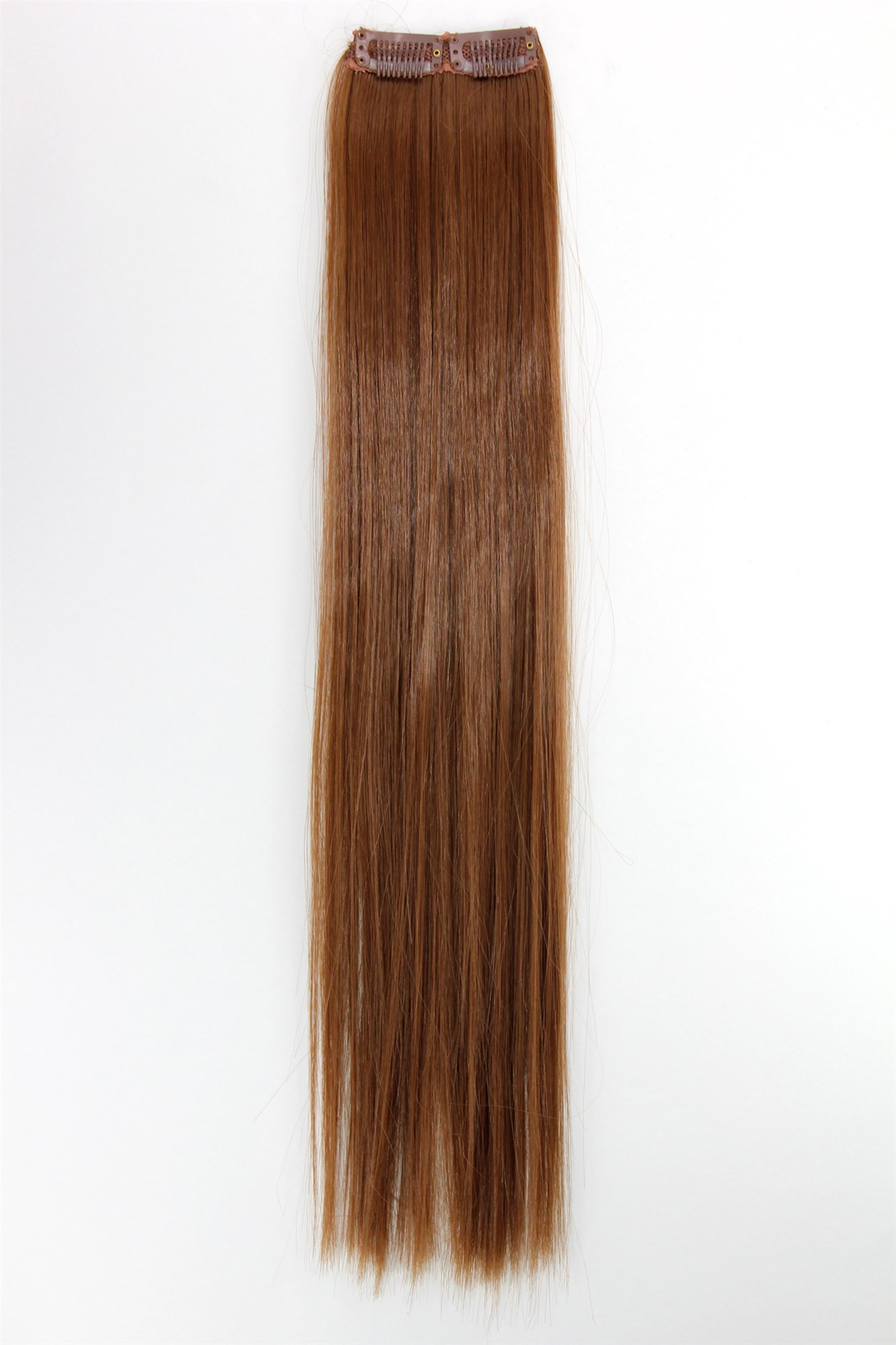 glatte Extensions Mittelbraun 45 cm lang