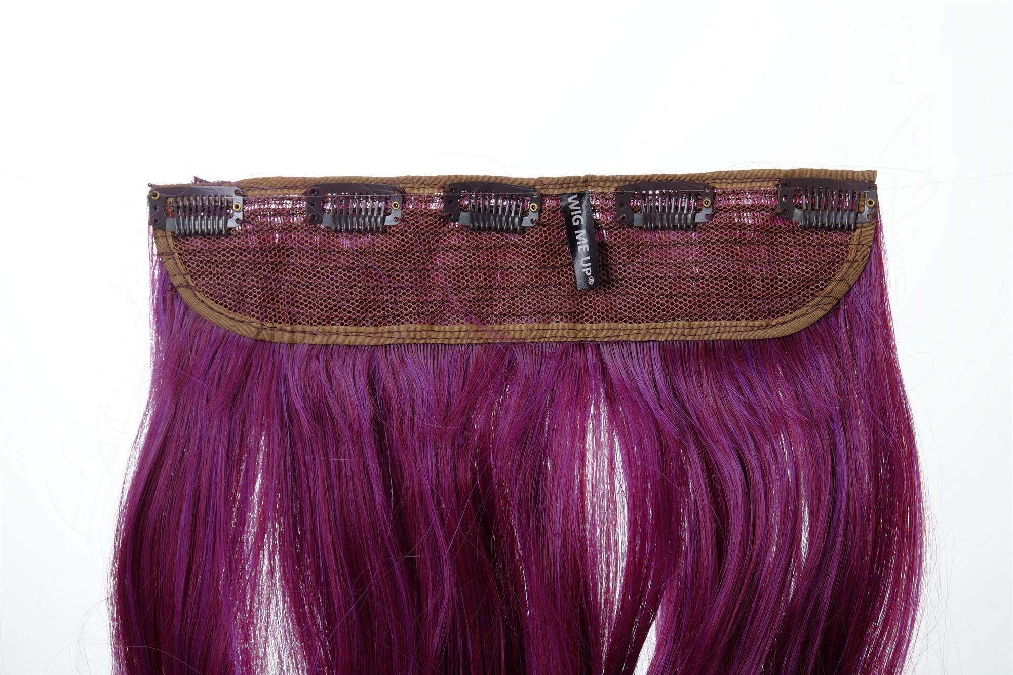 5 Clip-In Extension lockig Ombre Lila Rot-Neonviolett-Mix YZF-3180P-T2315TT3533, Ansicht 3, WIG ME UP: Ihr Perücken Online Shop lockige Halbperücke Auberginerot-Neonviolett-Mix 50 cm lang